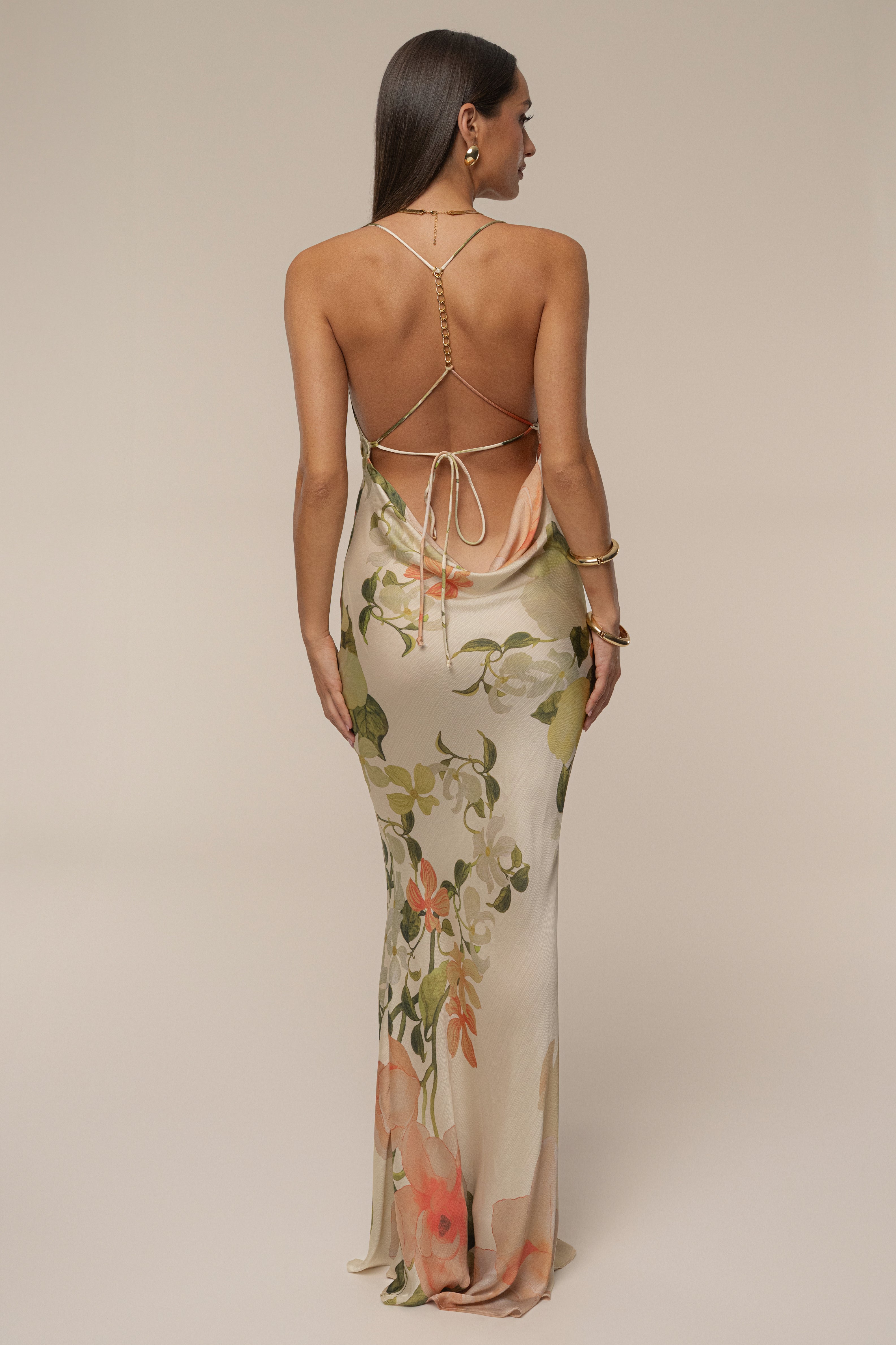 Ivory Summer Bloom Maxi Dress