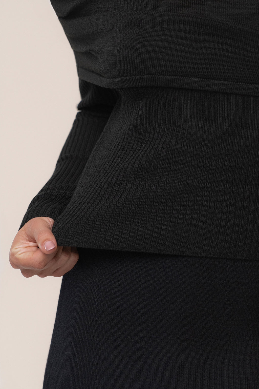 Black London Knit Maxi Skirt