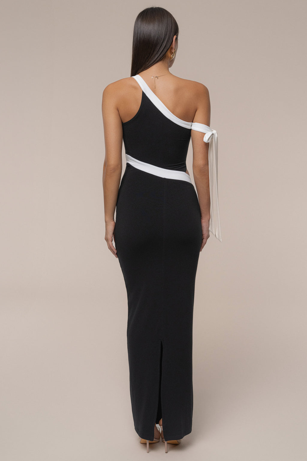 Black Jorden Contrast Maxi Dress