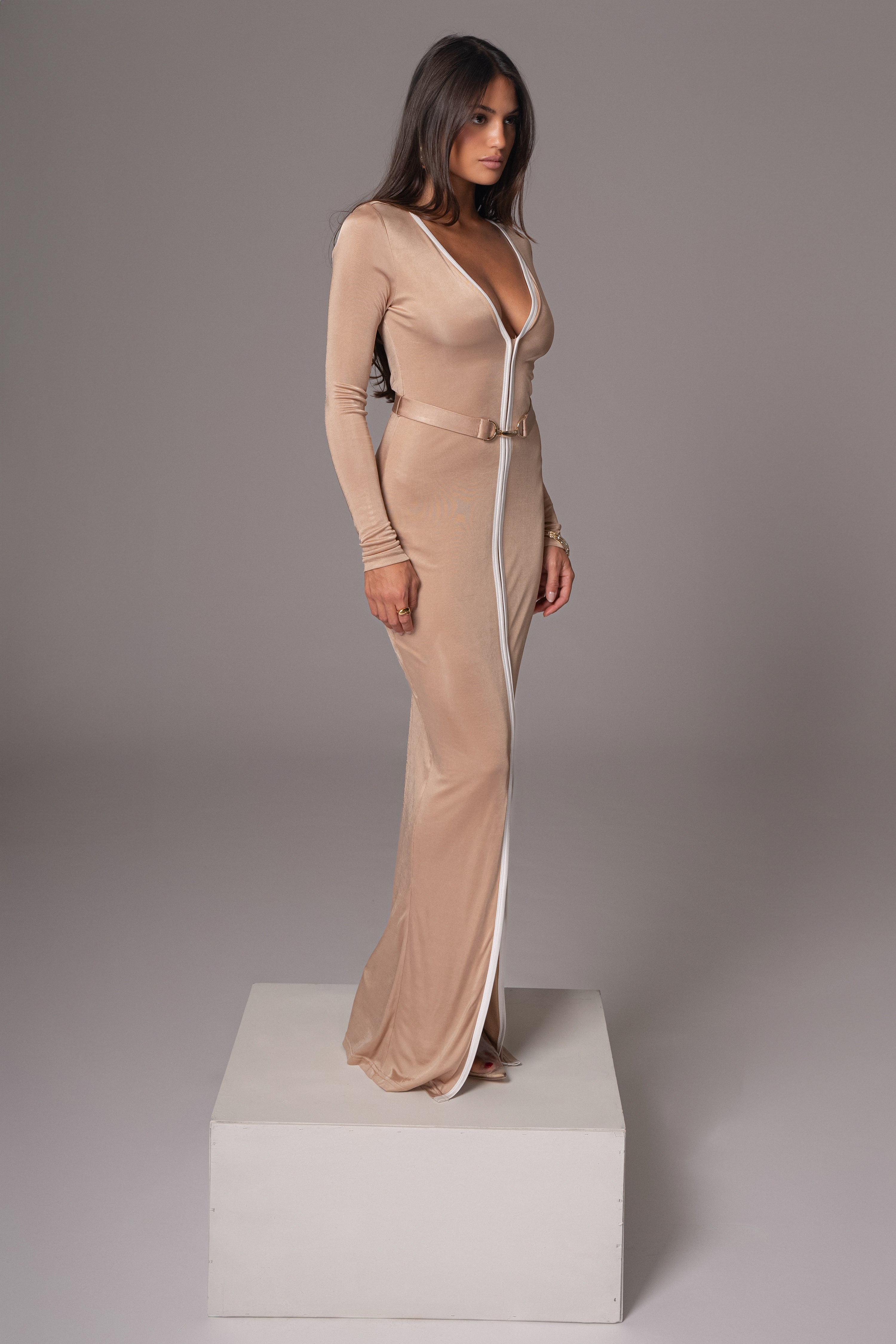 Tan Juki Maxi Dress