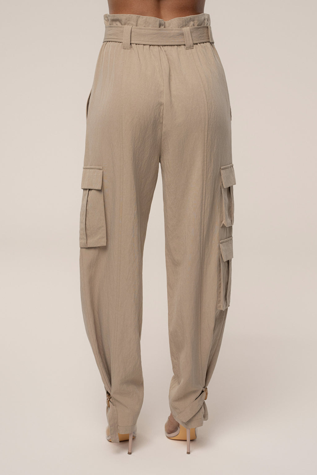 Tan Boundless Belted Cargo Pants