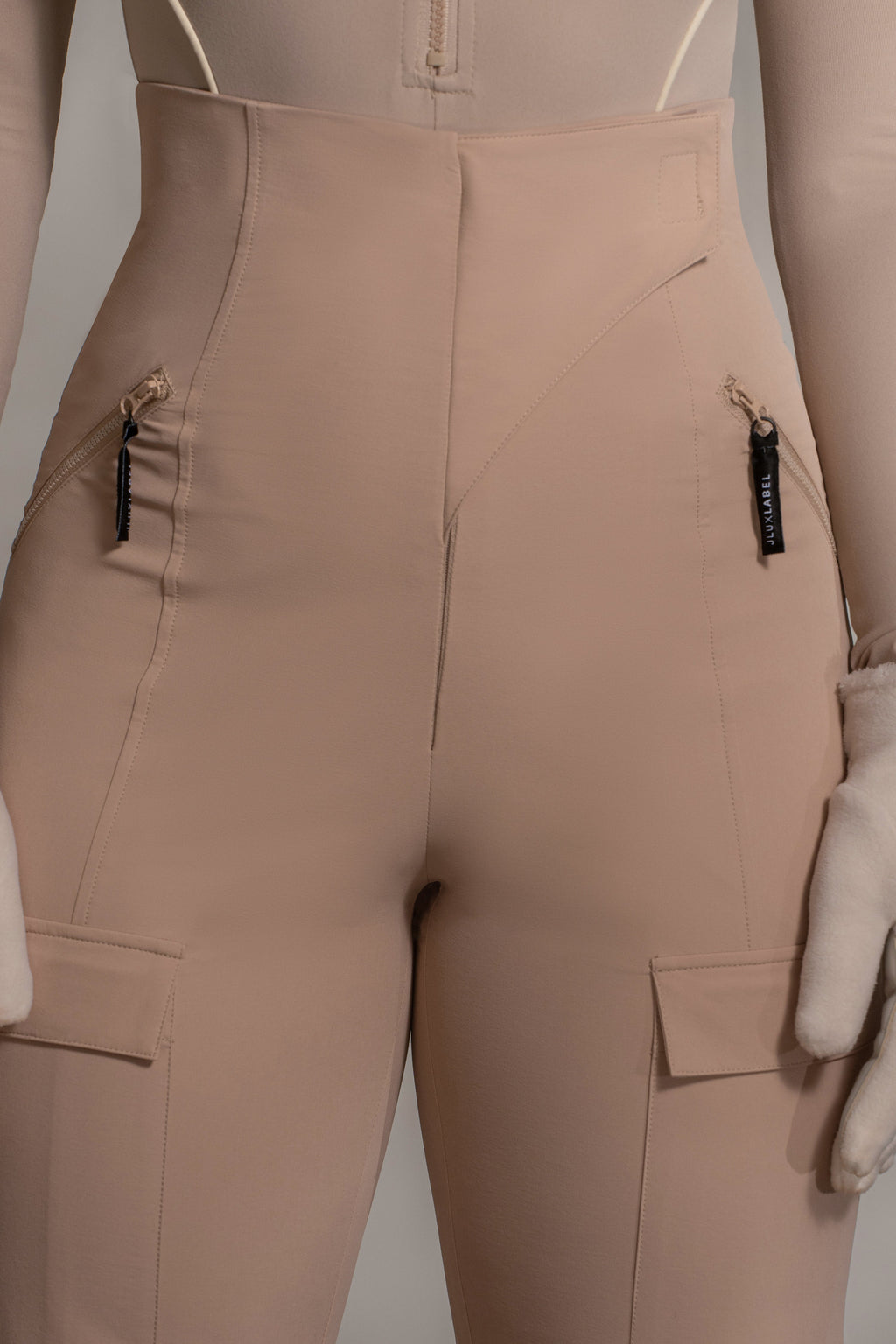 Tan Nyah Nylon Utility Pants