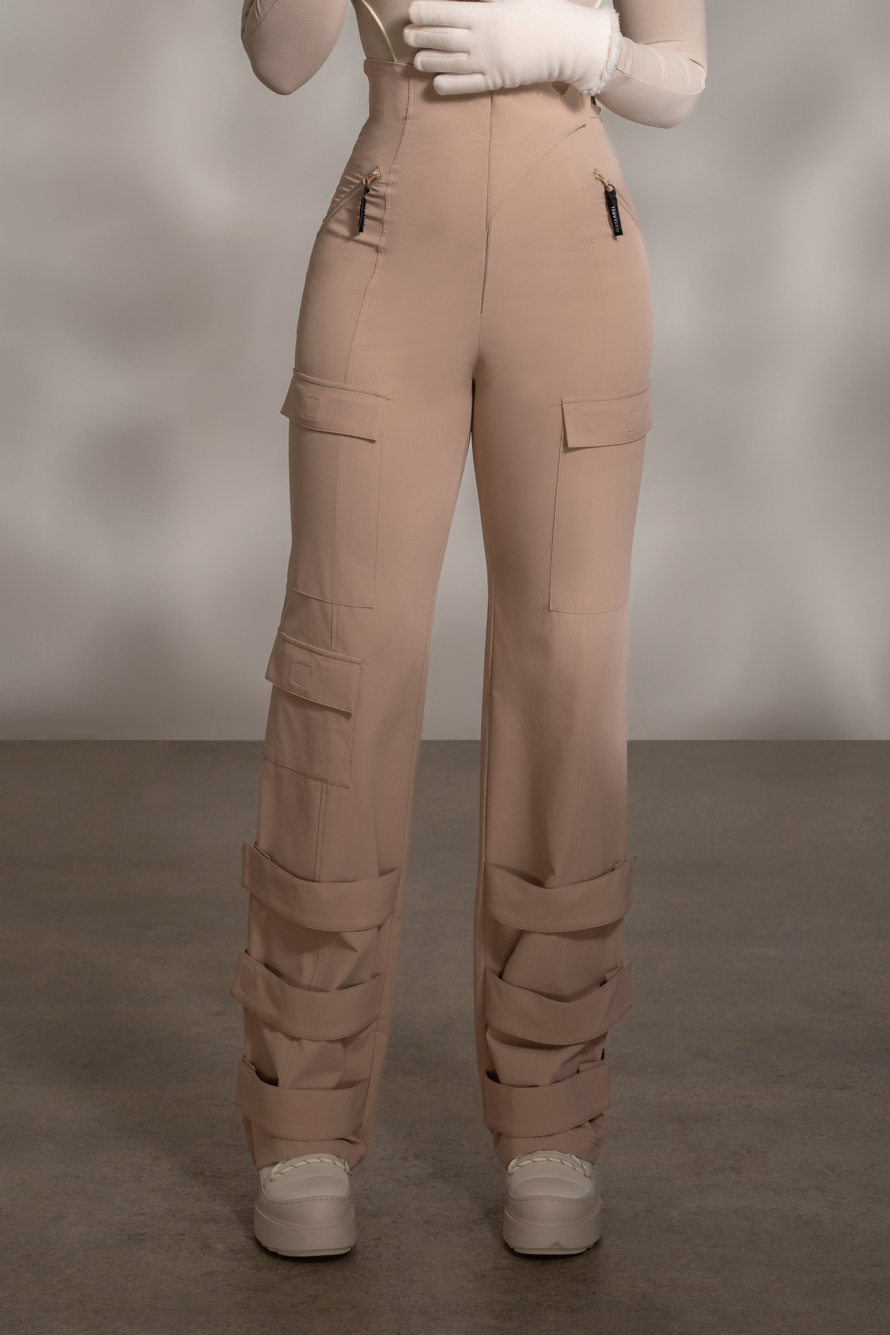 Tan Nyah Nylon Utility Pants
