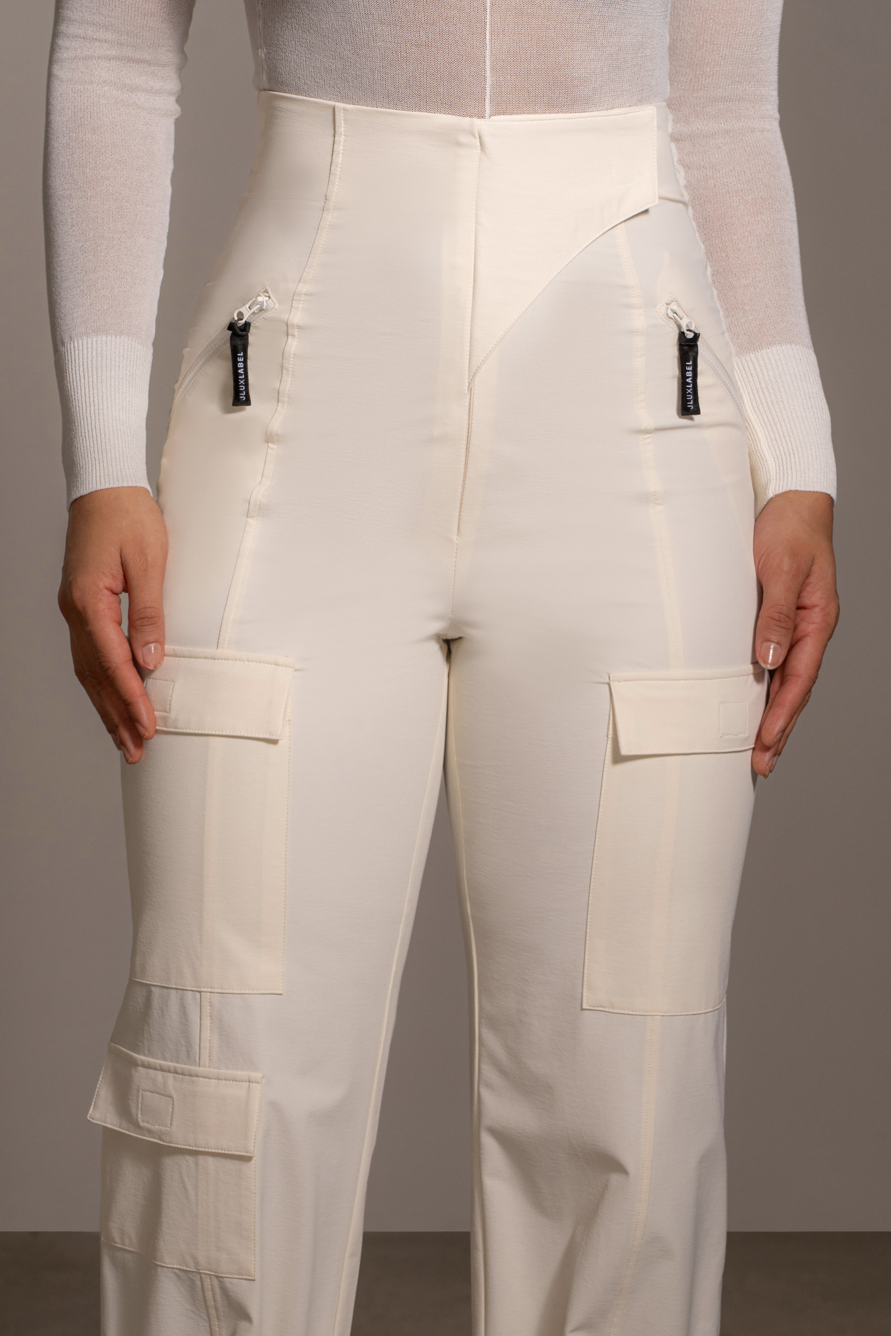 Buttercream Nyah Nylon Utility Pants