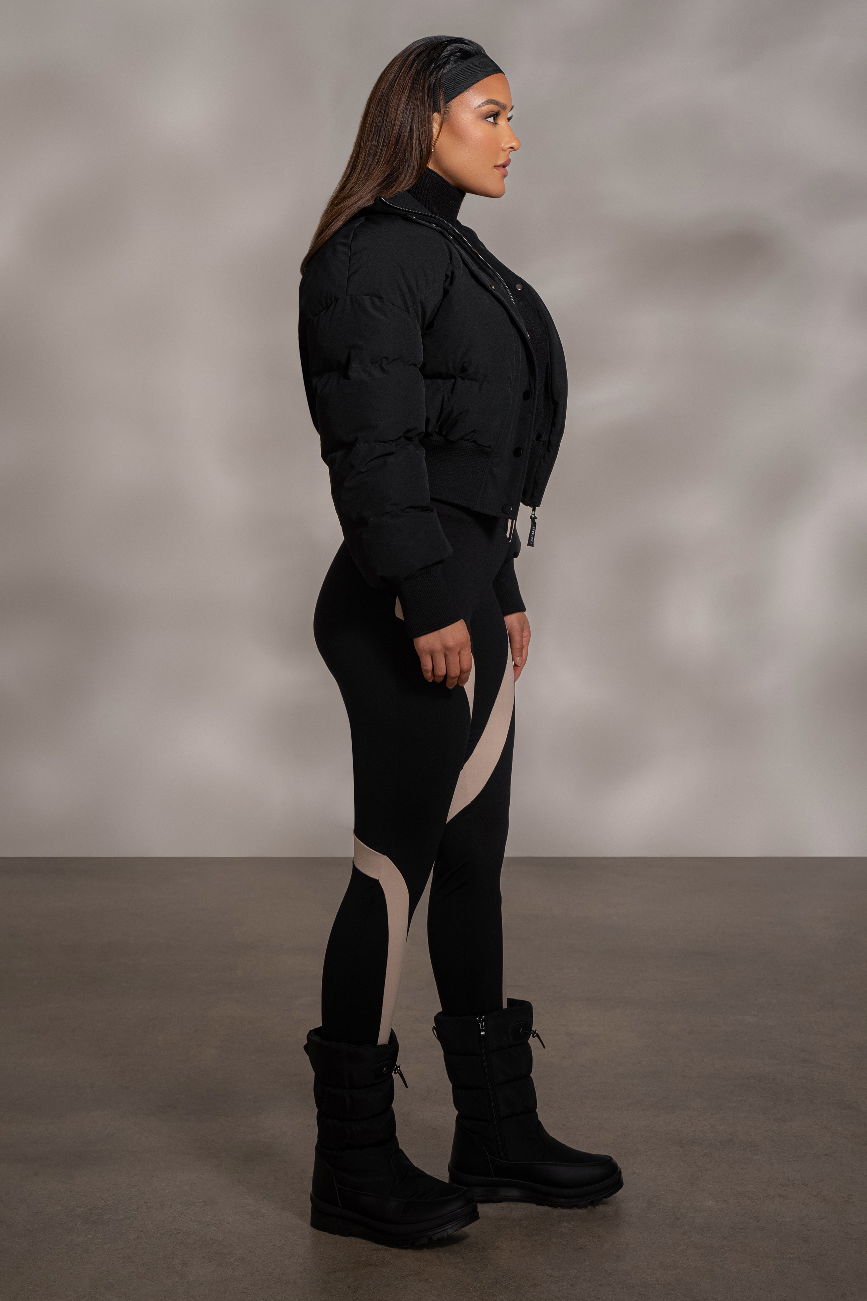 Black Stassie Ribbed Jacket