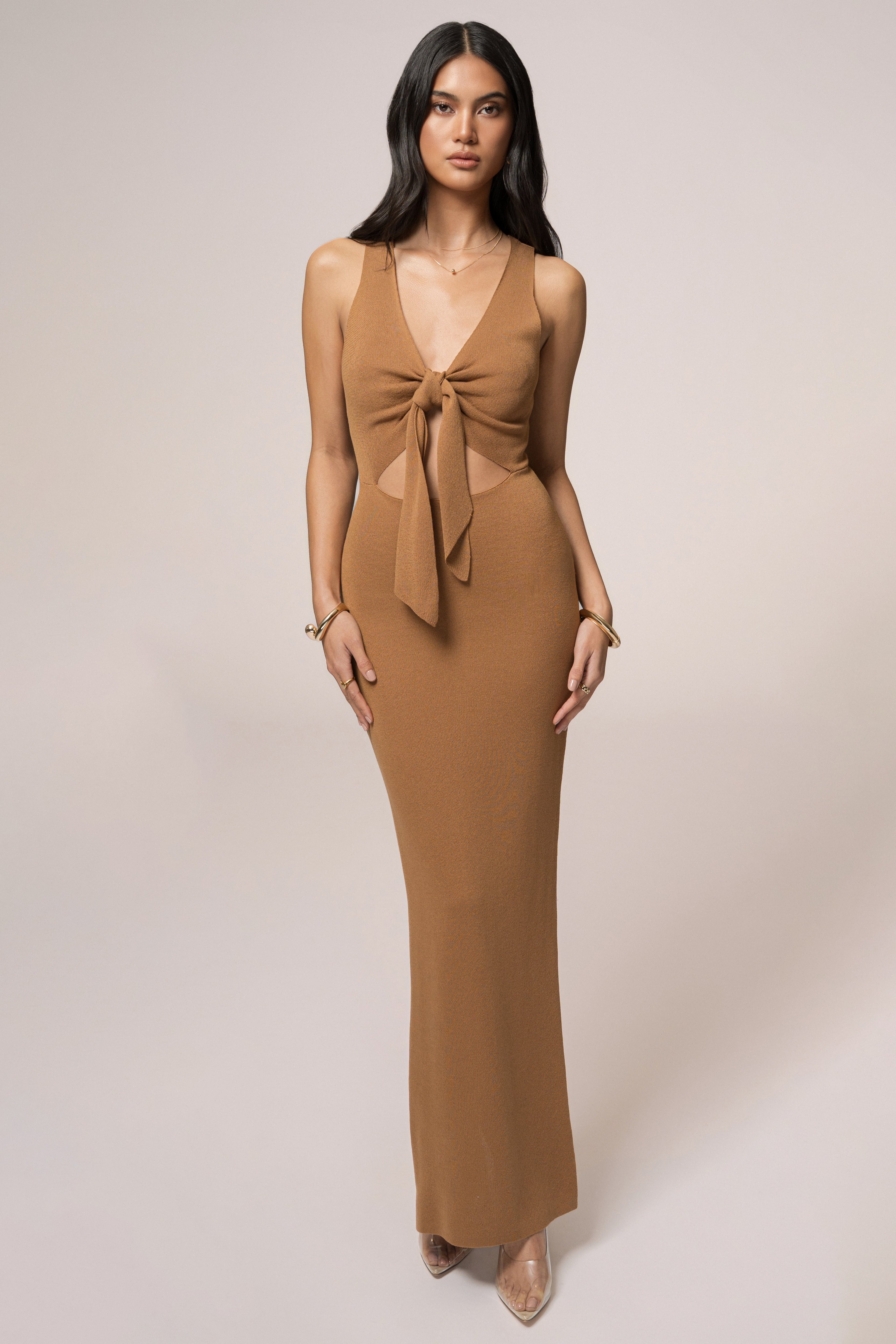 Tan Adrienna Maxi Dress