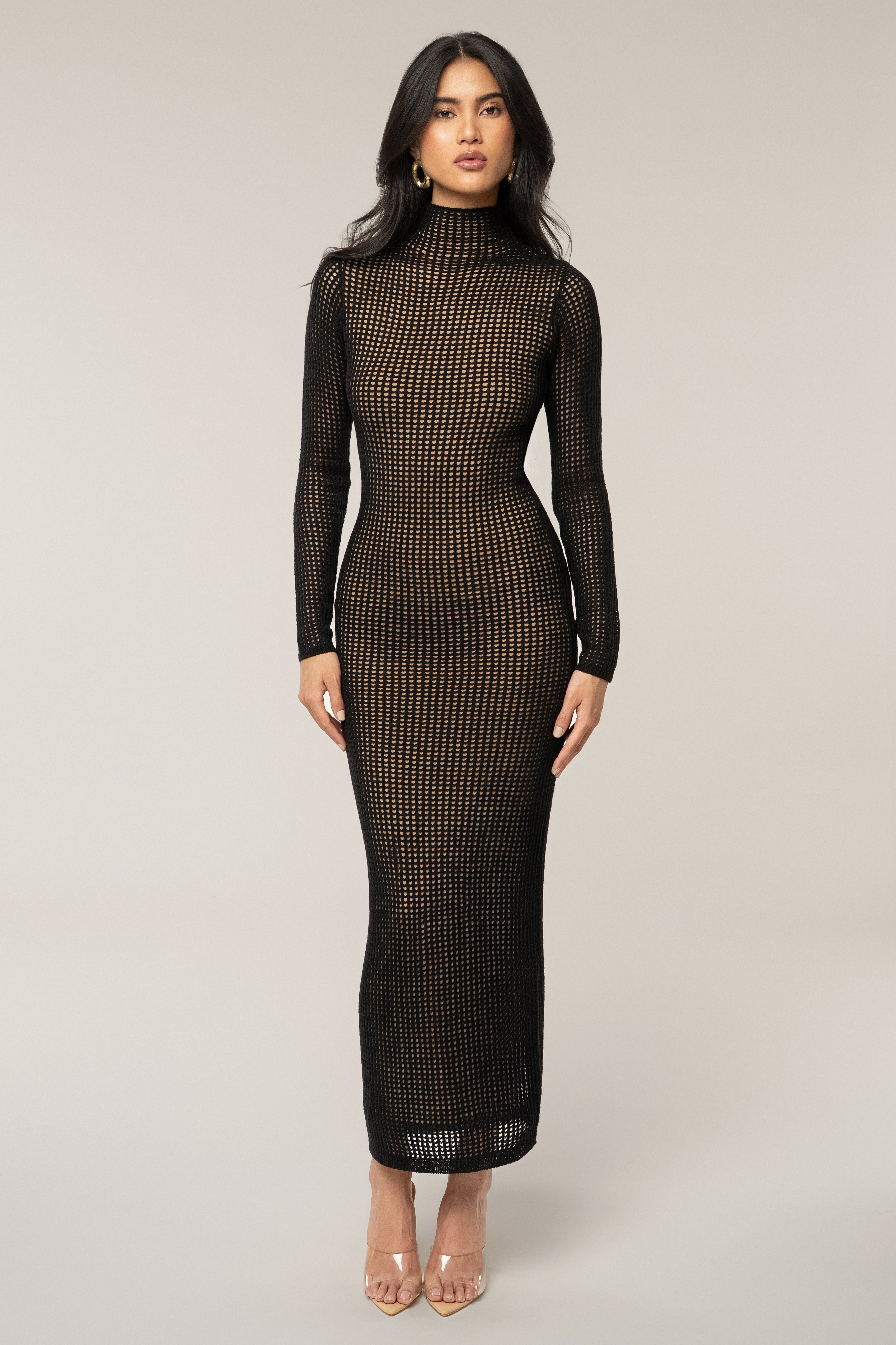 Black Rosabelle Knit Maxi Dress