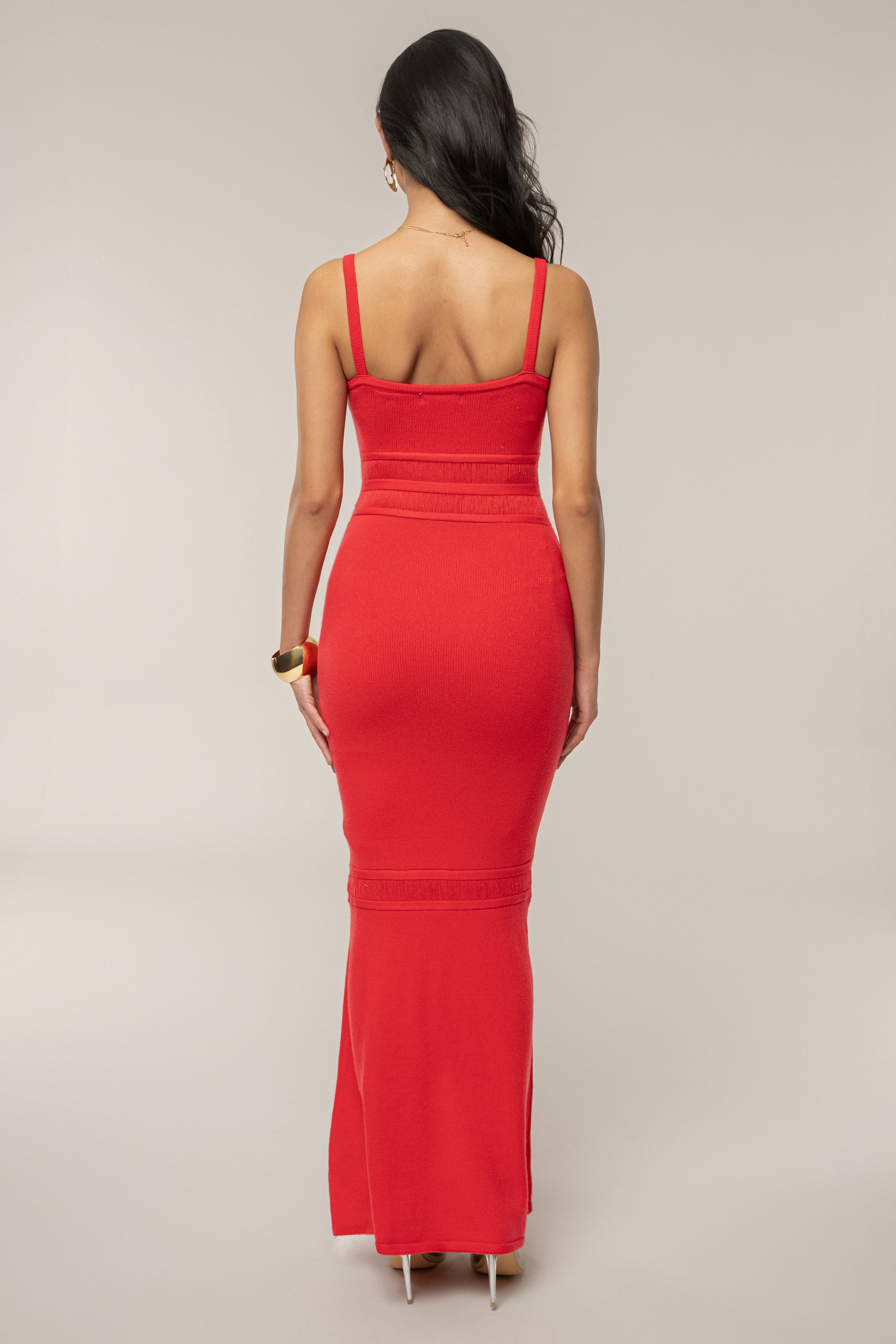 Berry Lumen Knit Maxi Dress