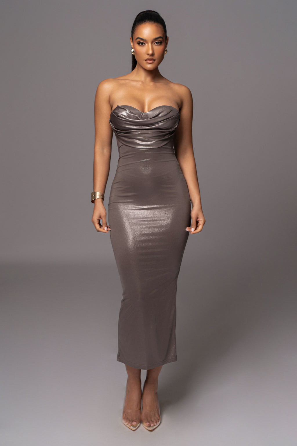 Olive Visions Of You Midi Dress