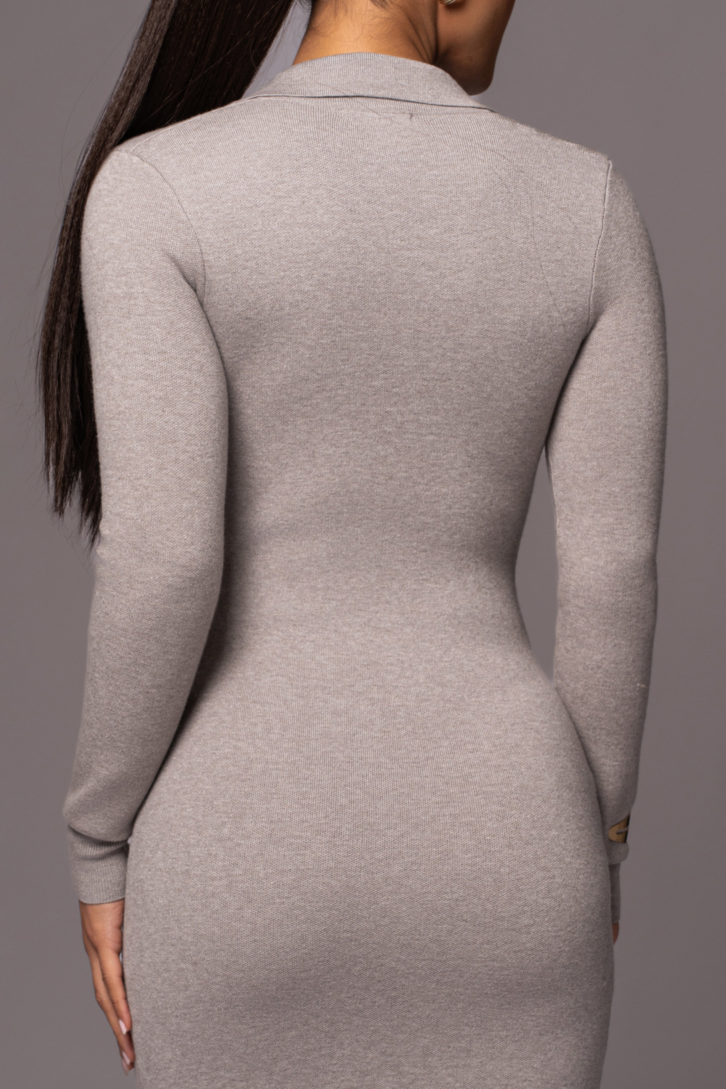 Grey Bellinda Collar Maxi Dress