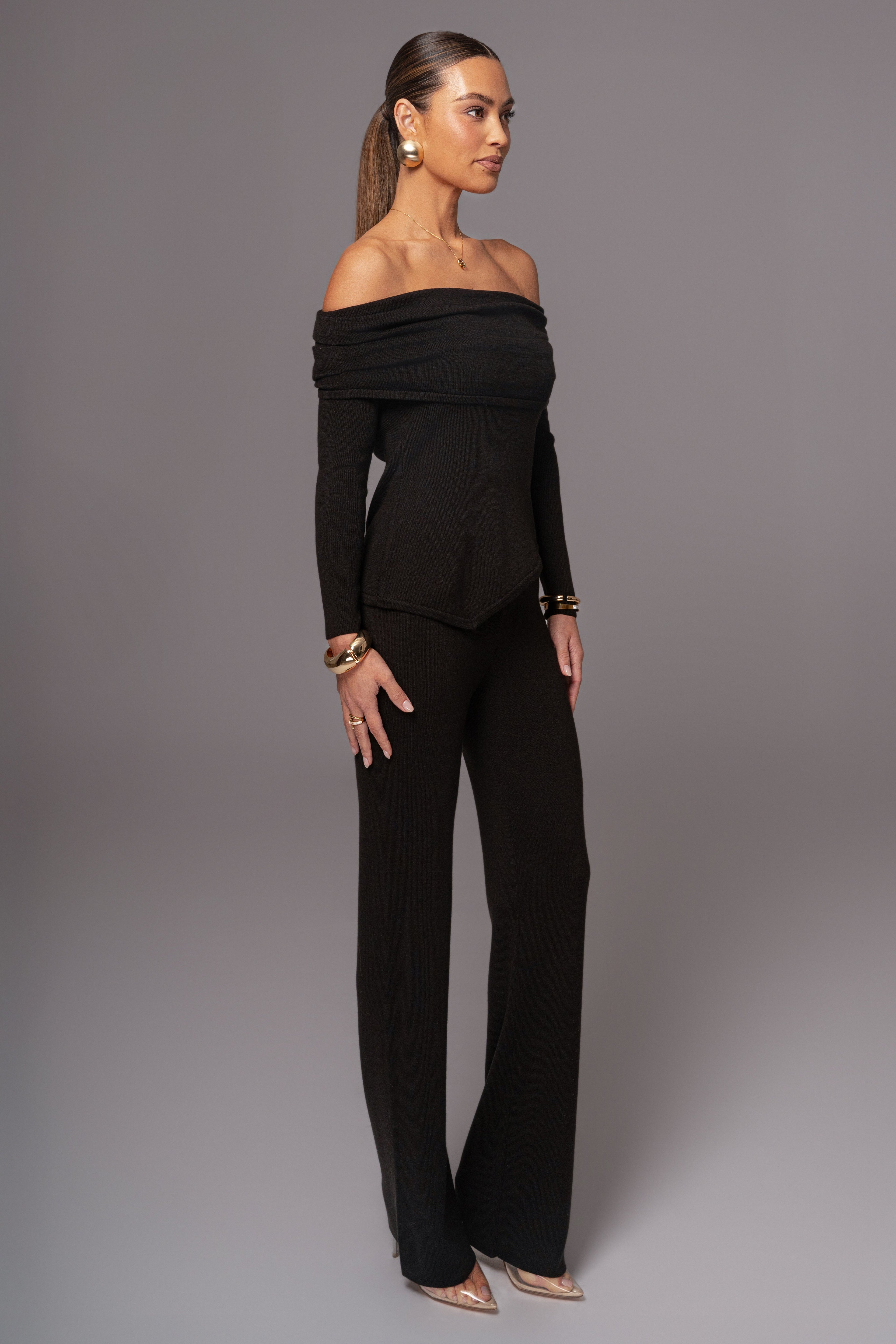 Black Alani Knit Pants