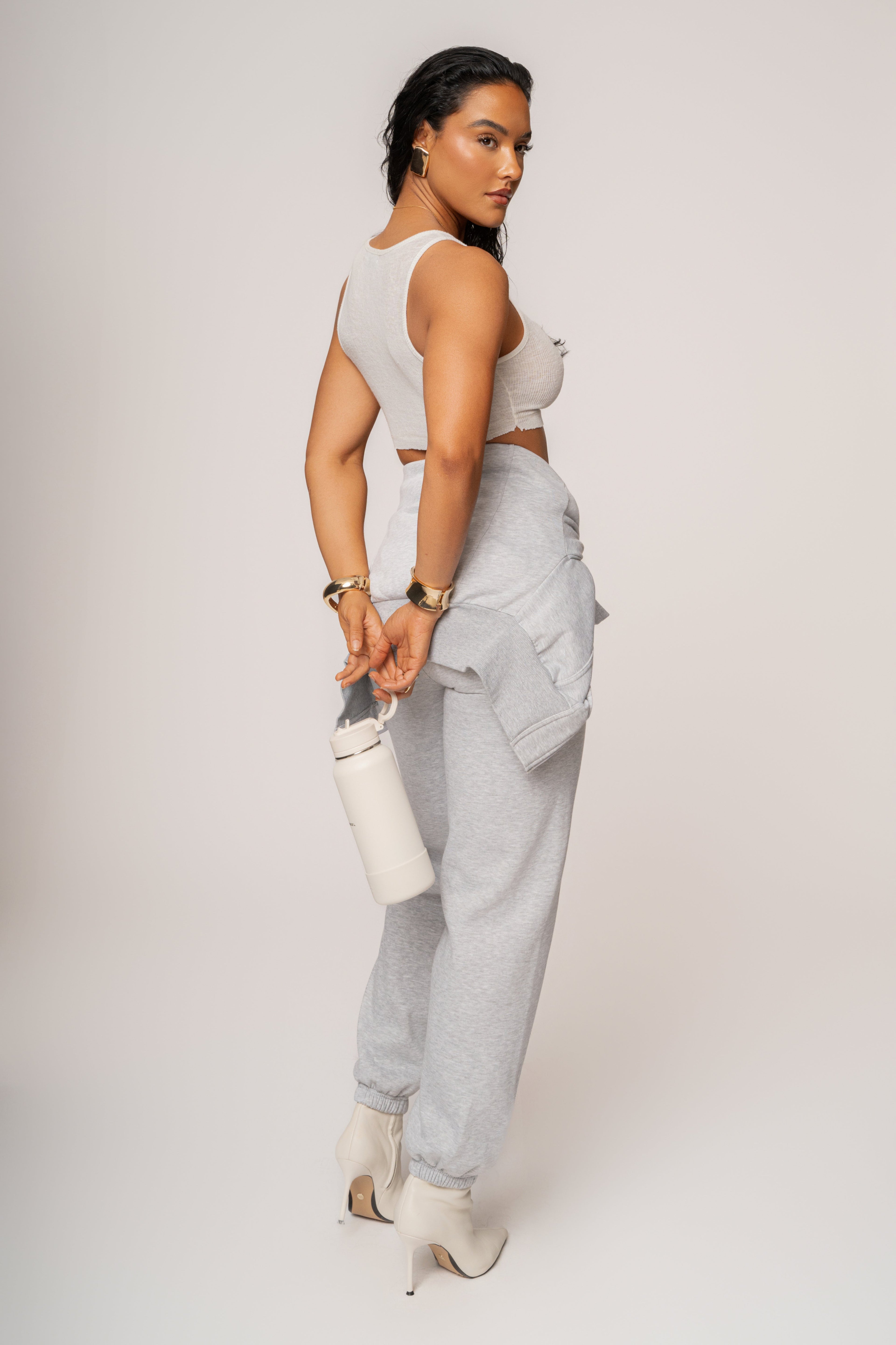 Heather Grey JLUXLABEL Logo Sweatpants