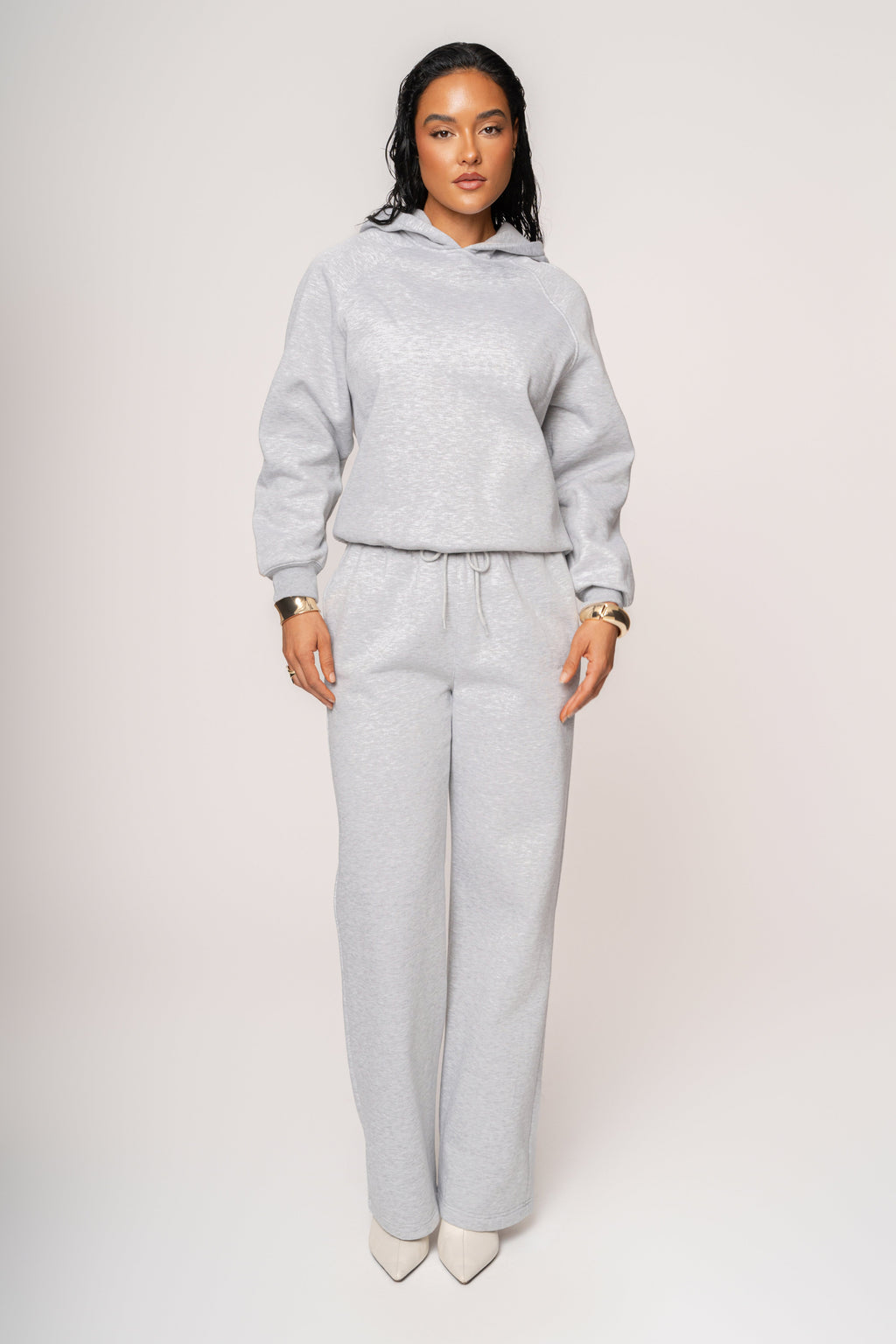 Heather Grey JLUXLABEL Logo Pullover Hoodie