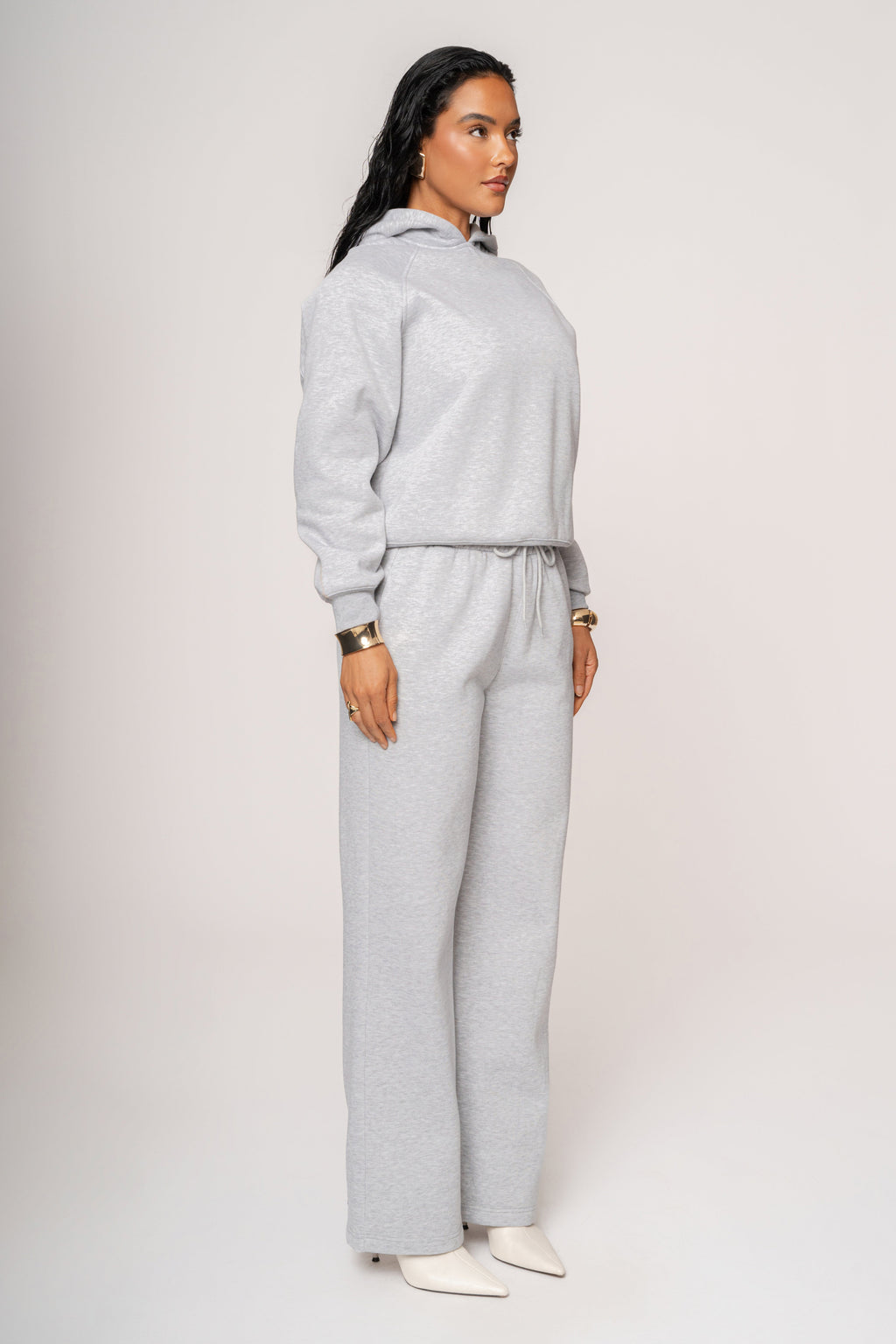 Heather Grey JLUXLABEL Logo Pullover Hoodie