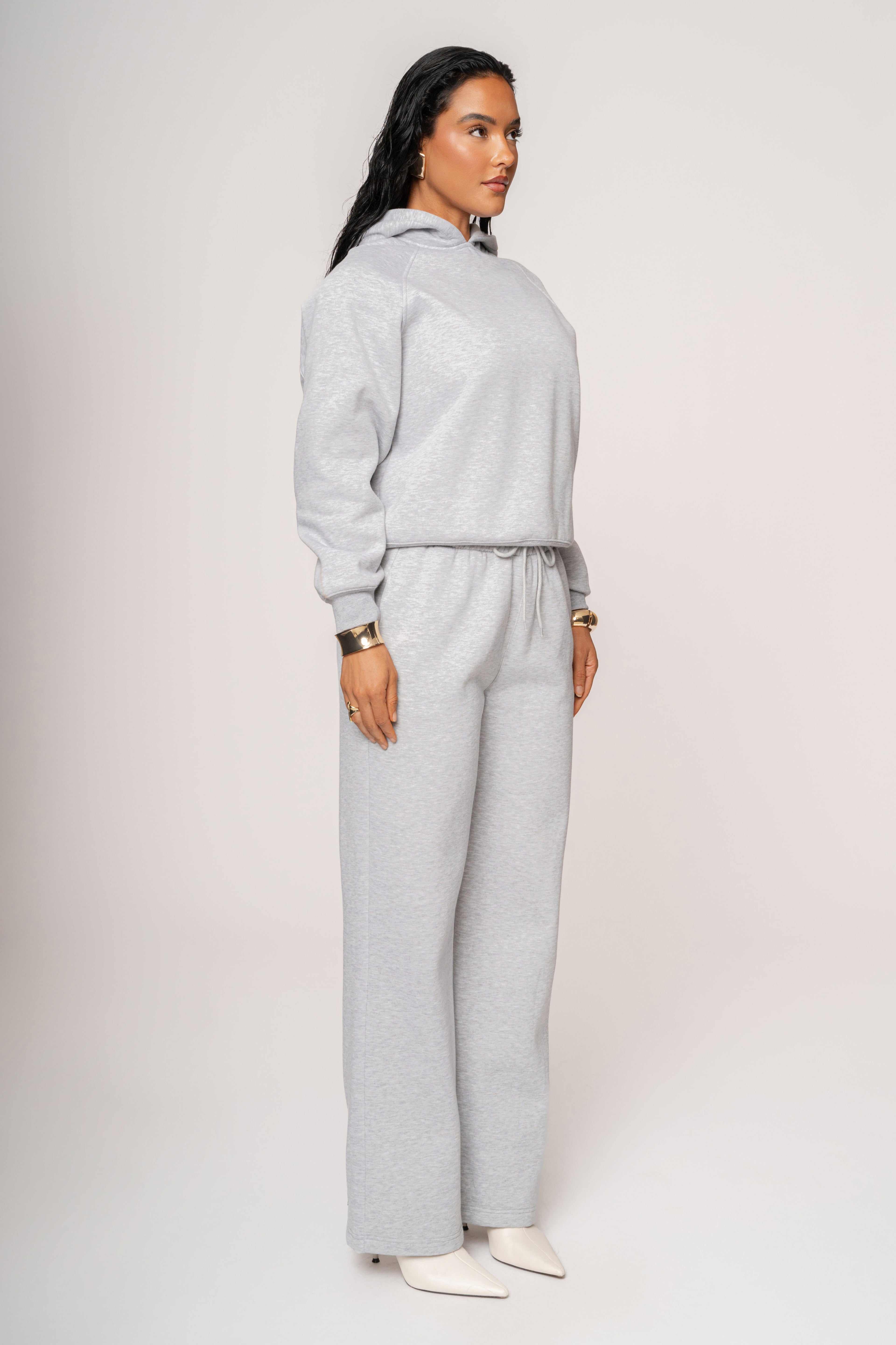 Heather Grey JLUXLABEL Logo Pullover Hoodie