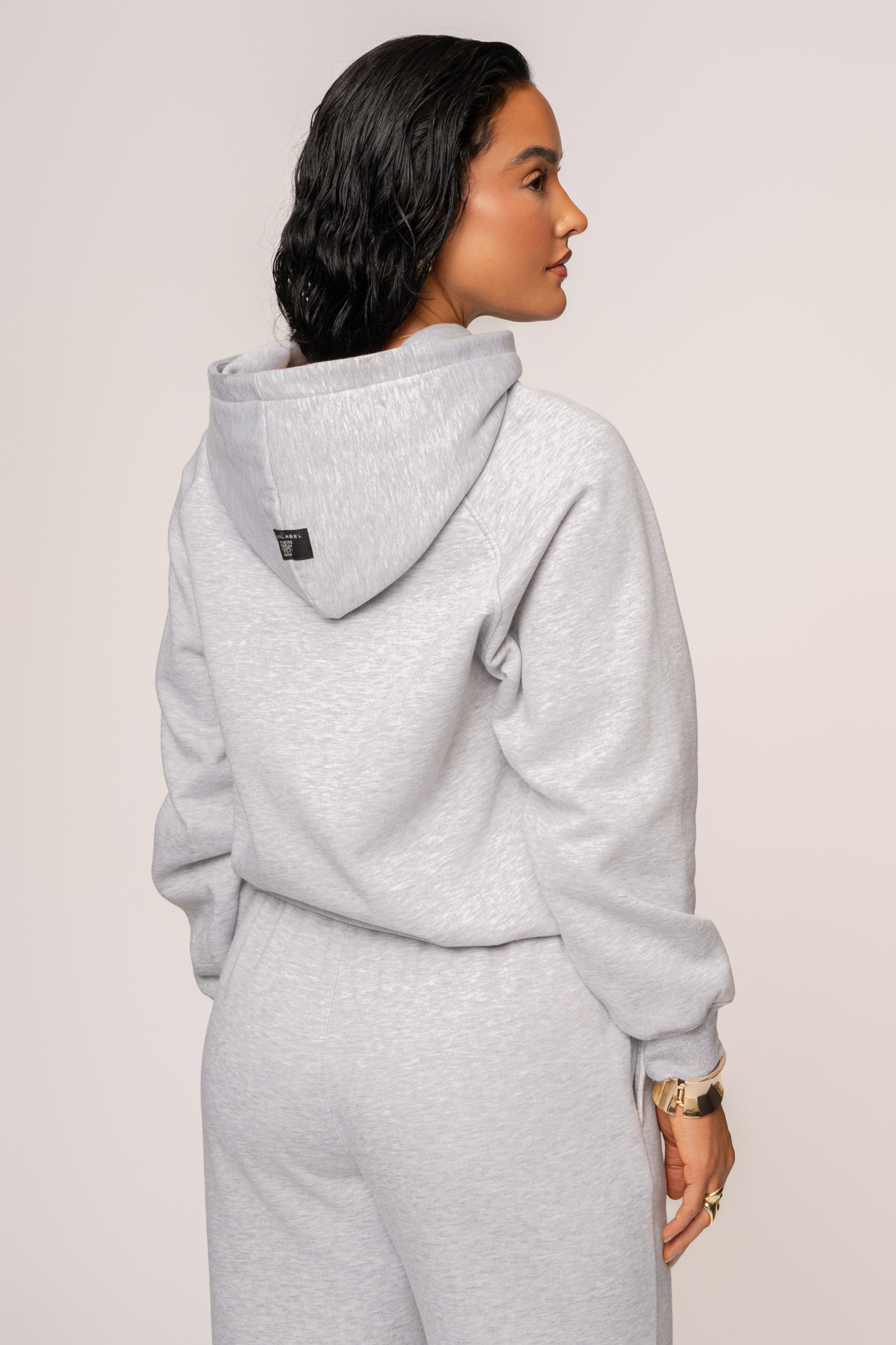 Heather Grey JLUXLABEL Logo Pullover Hoodie