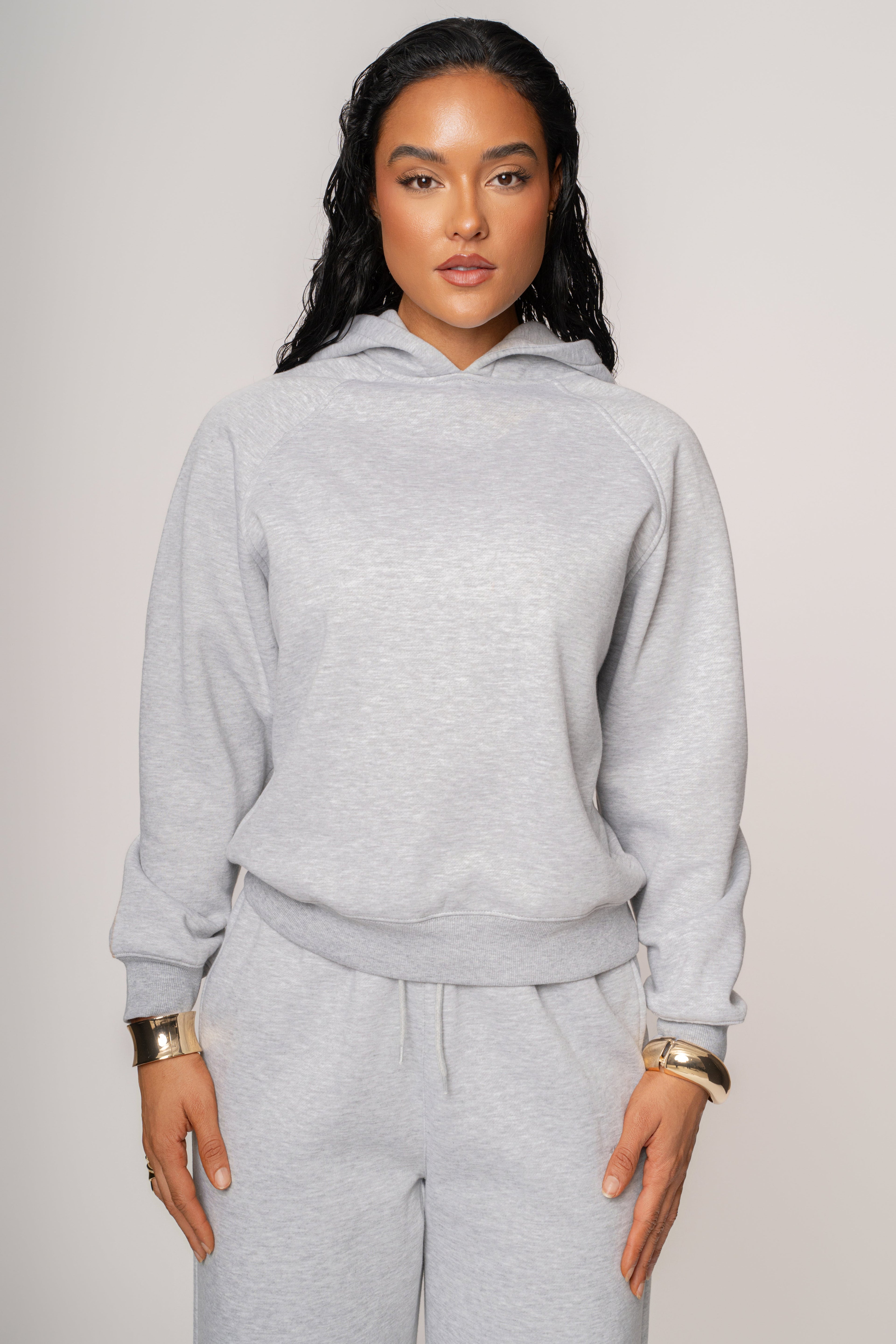 Heather Grey JLUXLABEL Logo Pullover Hoodie