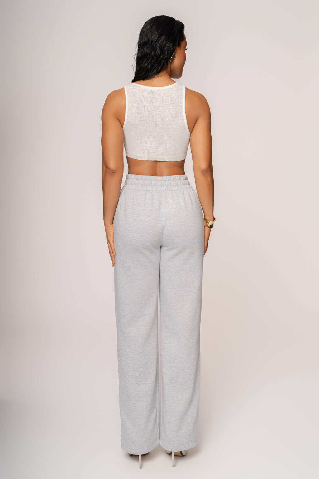 Heather Grey JLUXLABEL Logo Fleece Pants