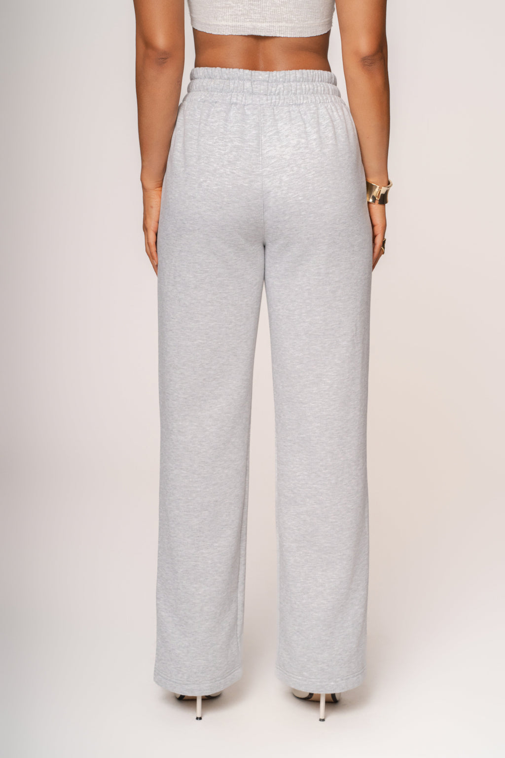 Heather Grey JLUXLABEL Logo Fleece Pants