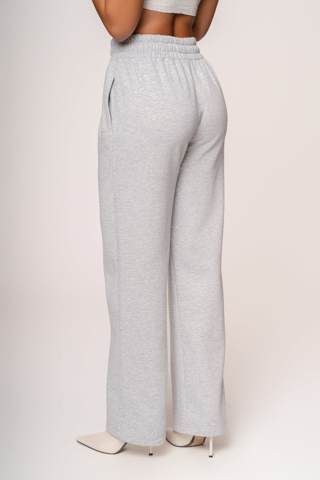 Heather Grey JLUXLABEL Logo Fleece Pants