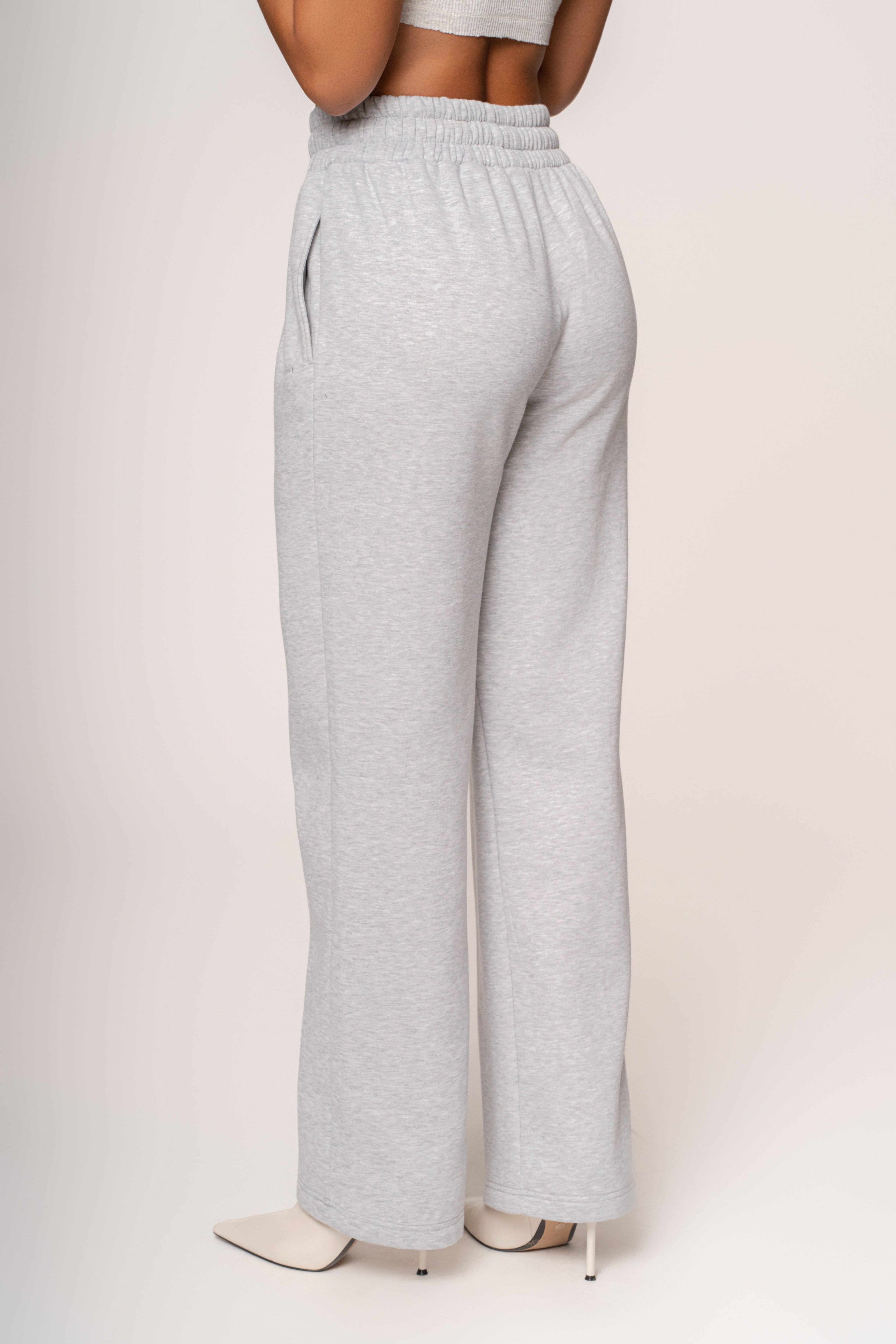 Heather Grey JLUXLABEL Logo Fleece Pants