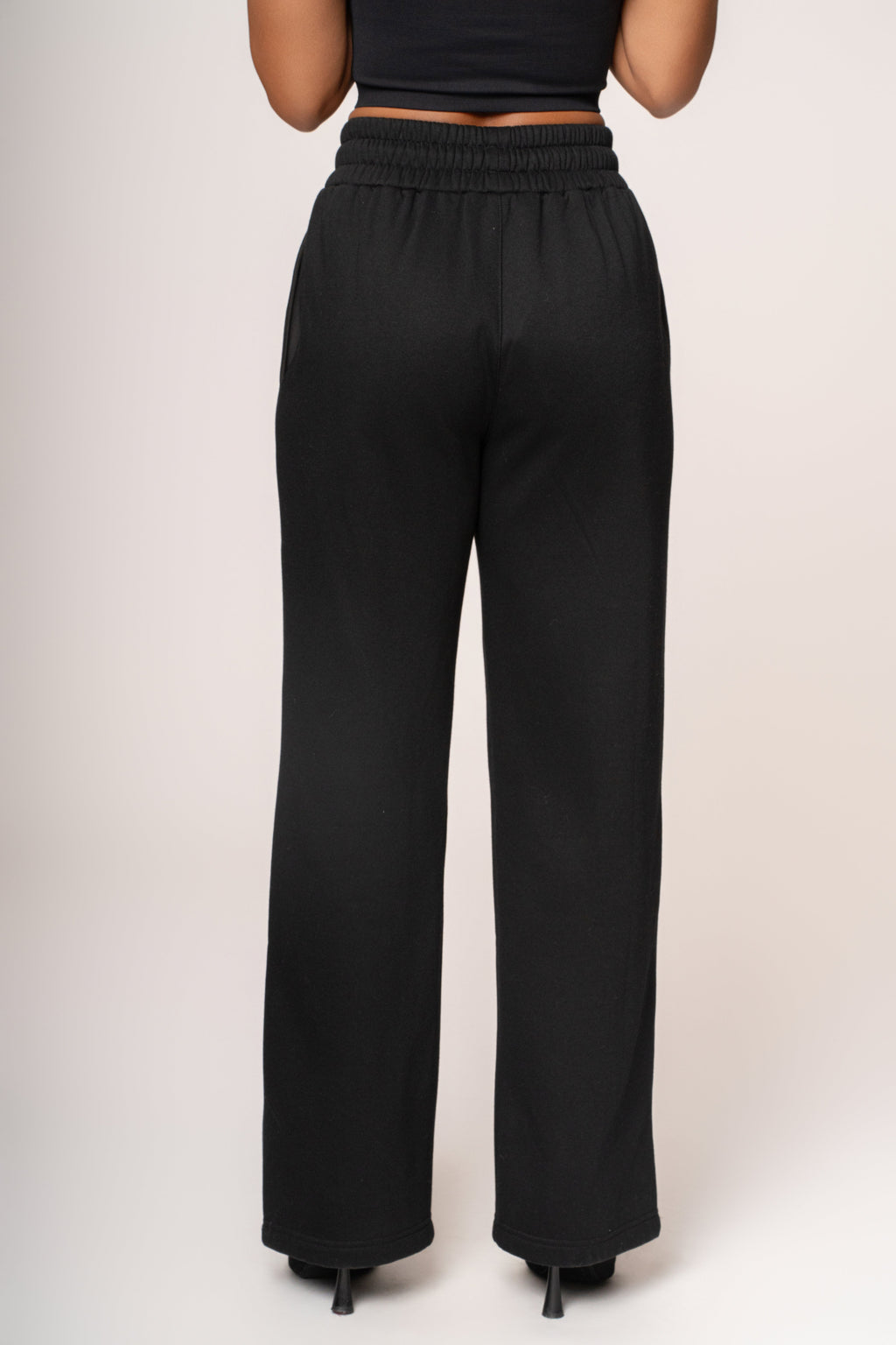 Black JLUXLABEL Logo Fleece Pants