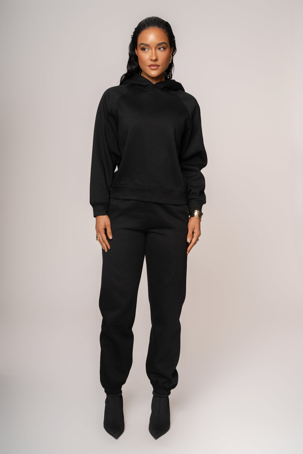 Black JLUXLABEL Logo Pullover Hoodie