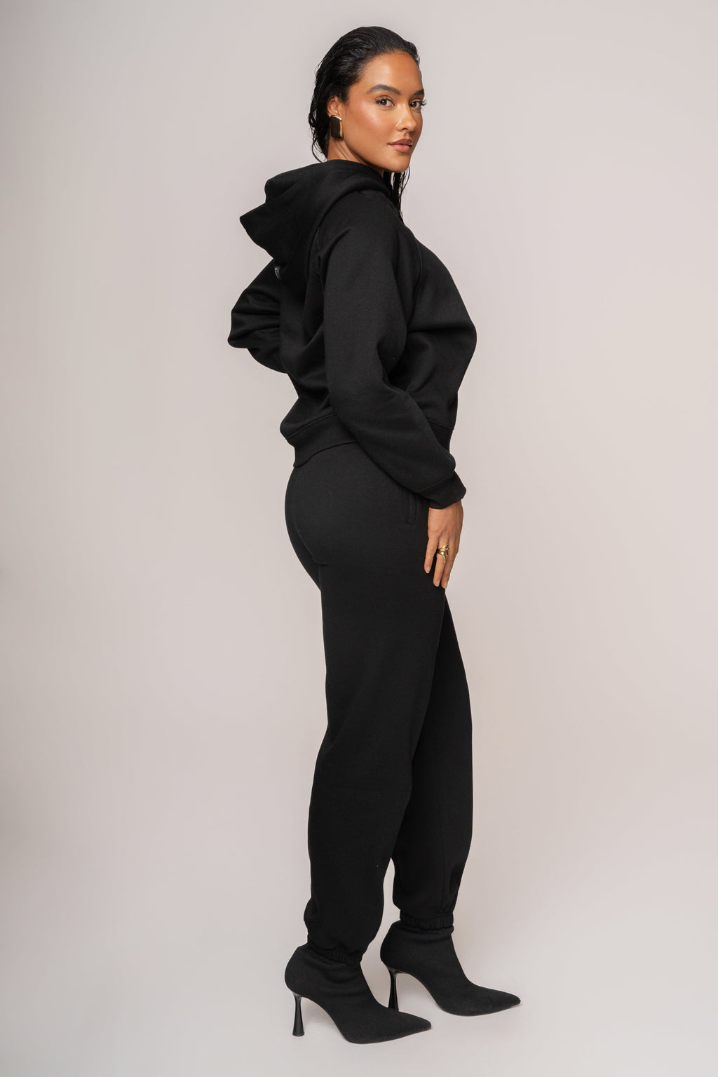 Black JLUXLABEL Logo Pullover Hoodie