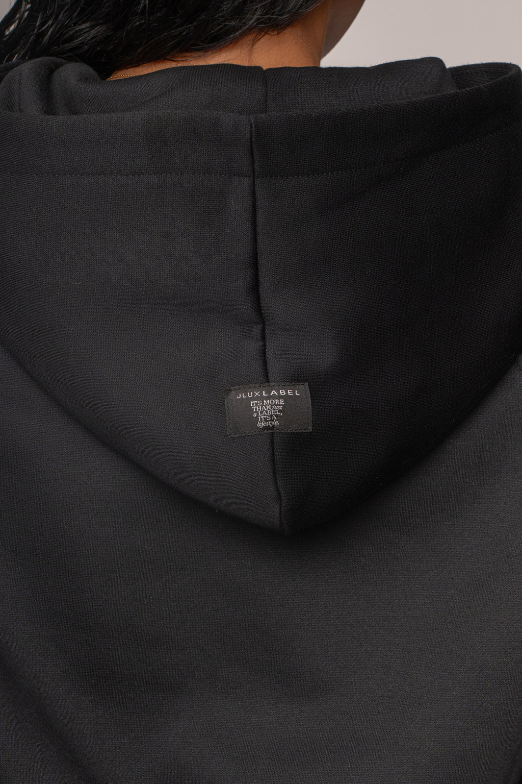 Black JLUXLABEL Logo Pullover Hoodie