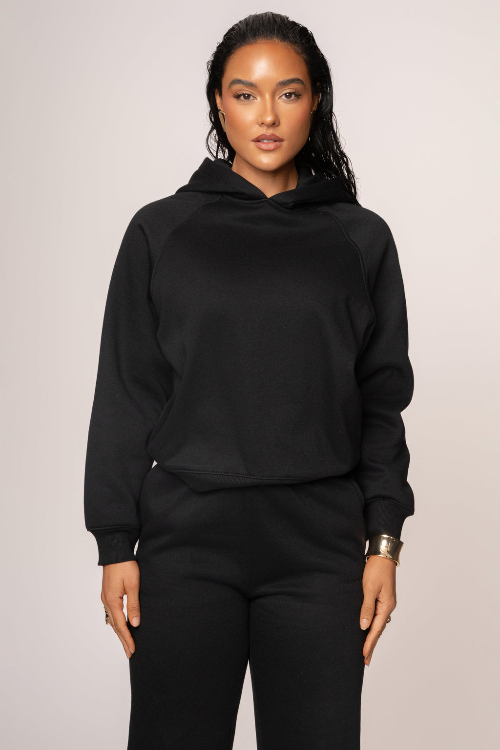 Black JLUXLABEL Logo Pullover Hoodie