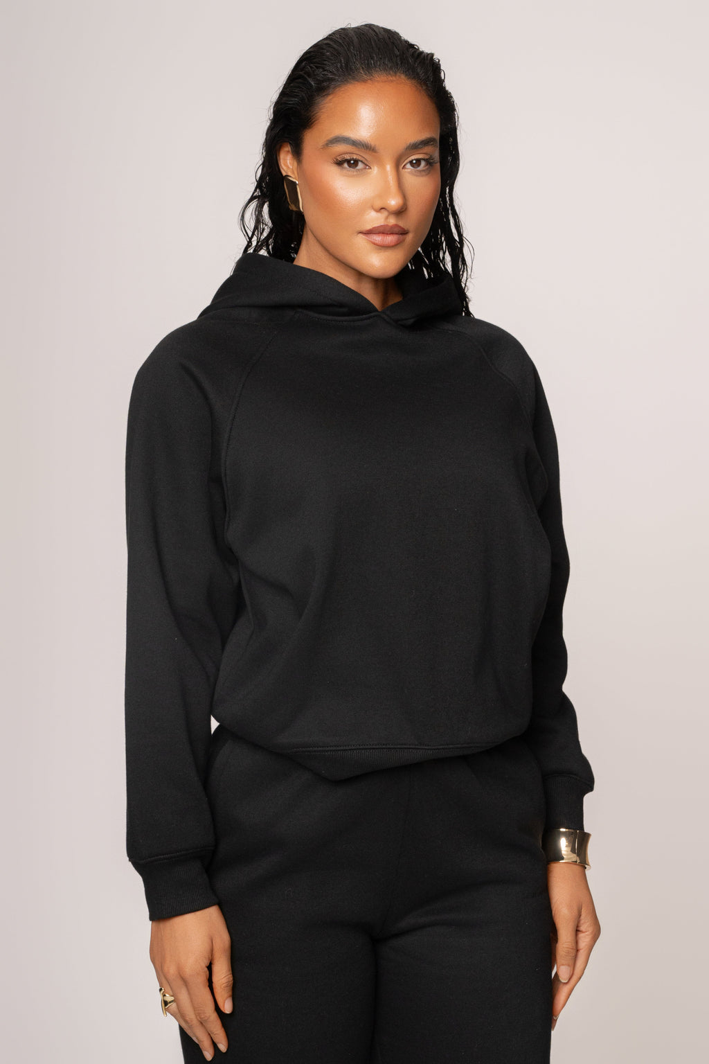 Black JLUXLABEL Logo Pullover Hoodie