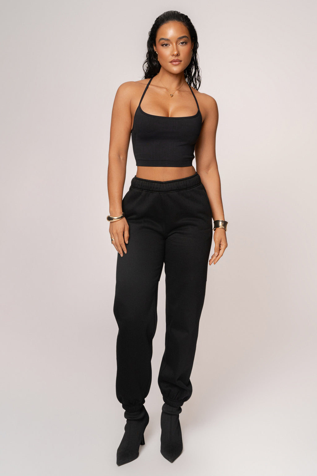 Black JLUXLABEL Logo Sweatpants