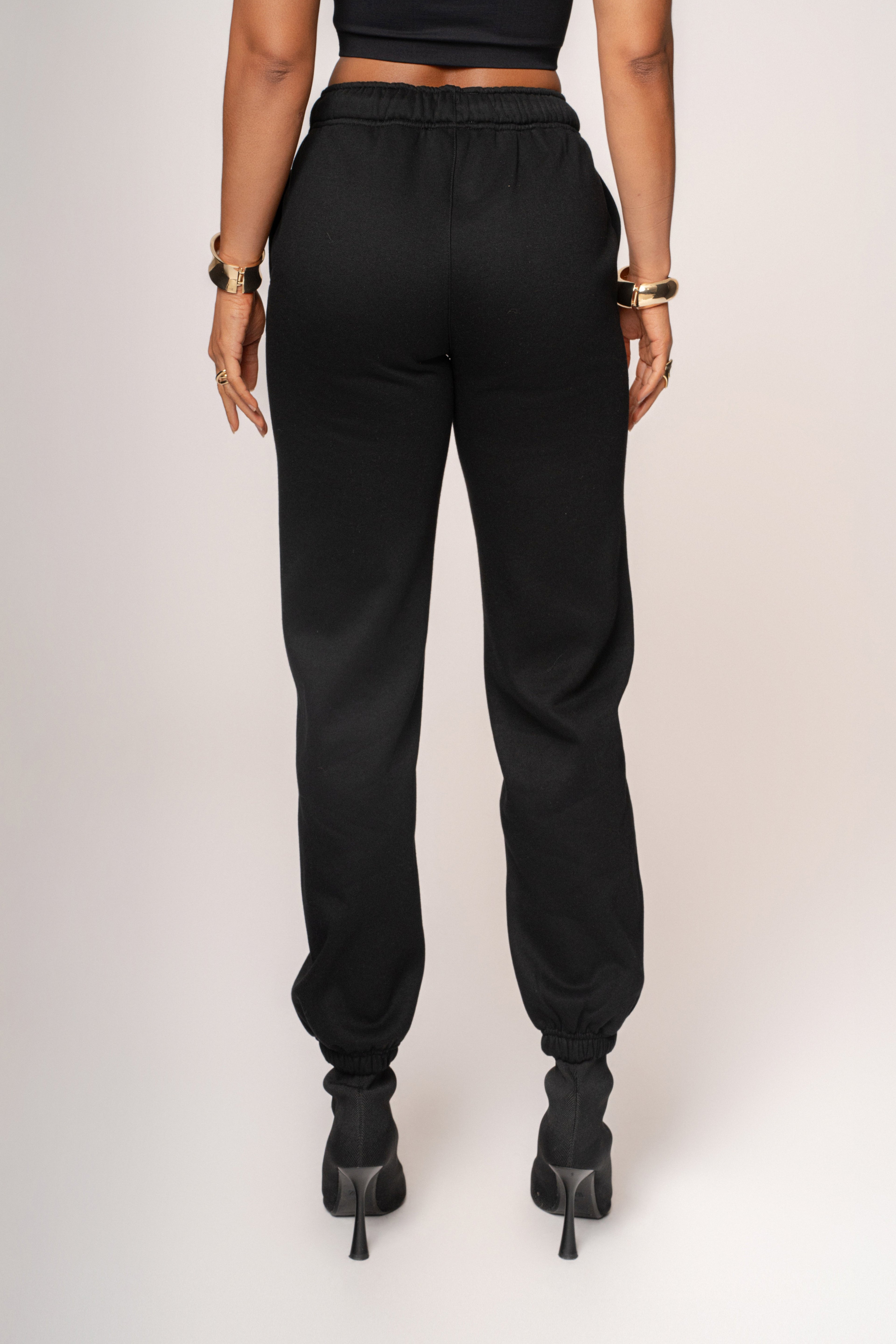 Black JLUXLABEL Logo Sweatpants