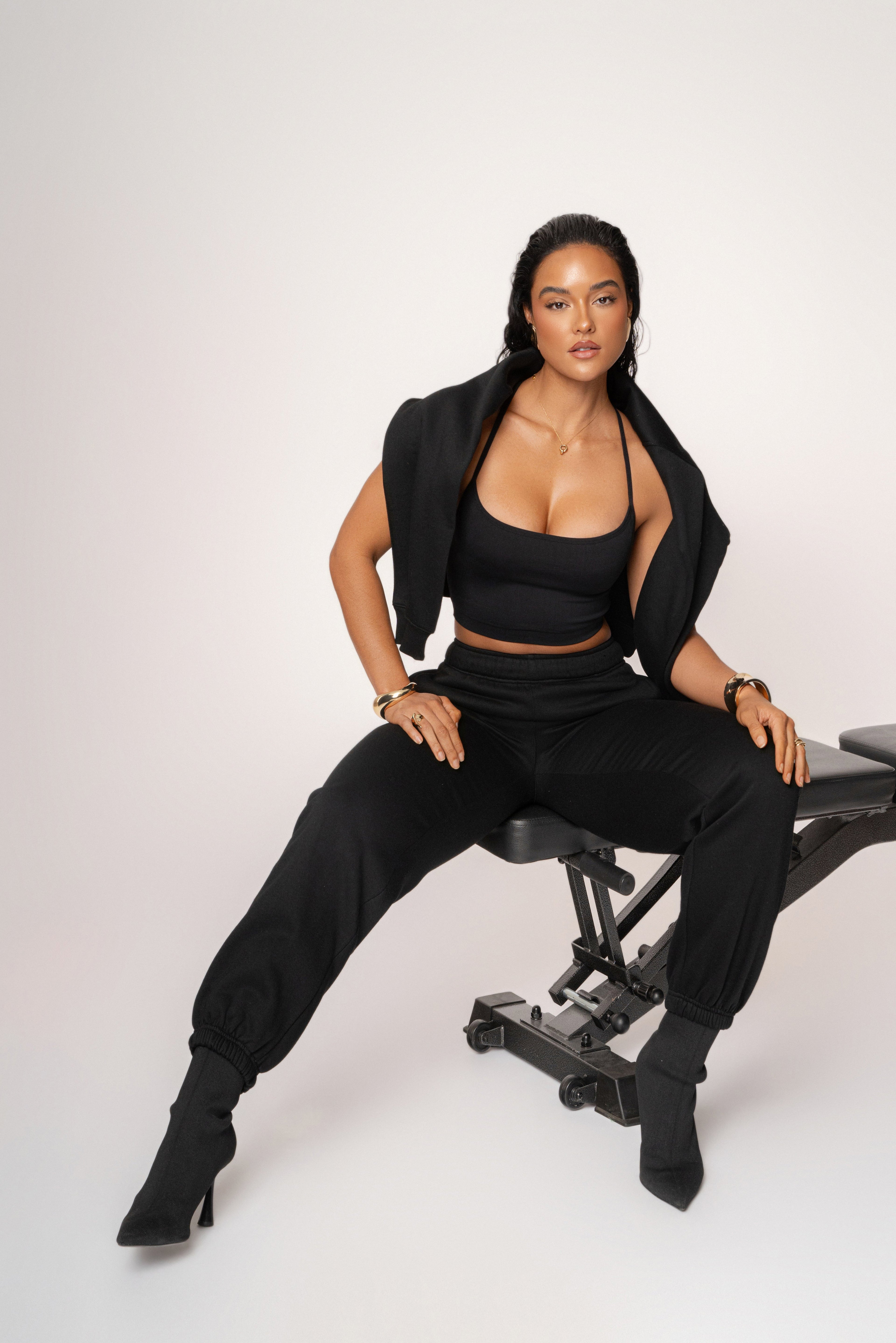Black JLUXLABEL Logo Sweatpants