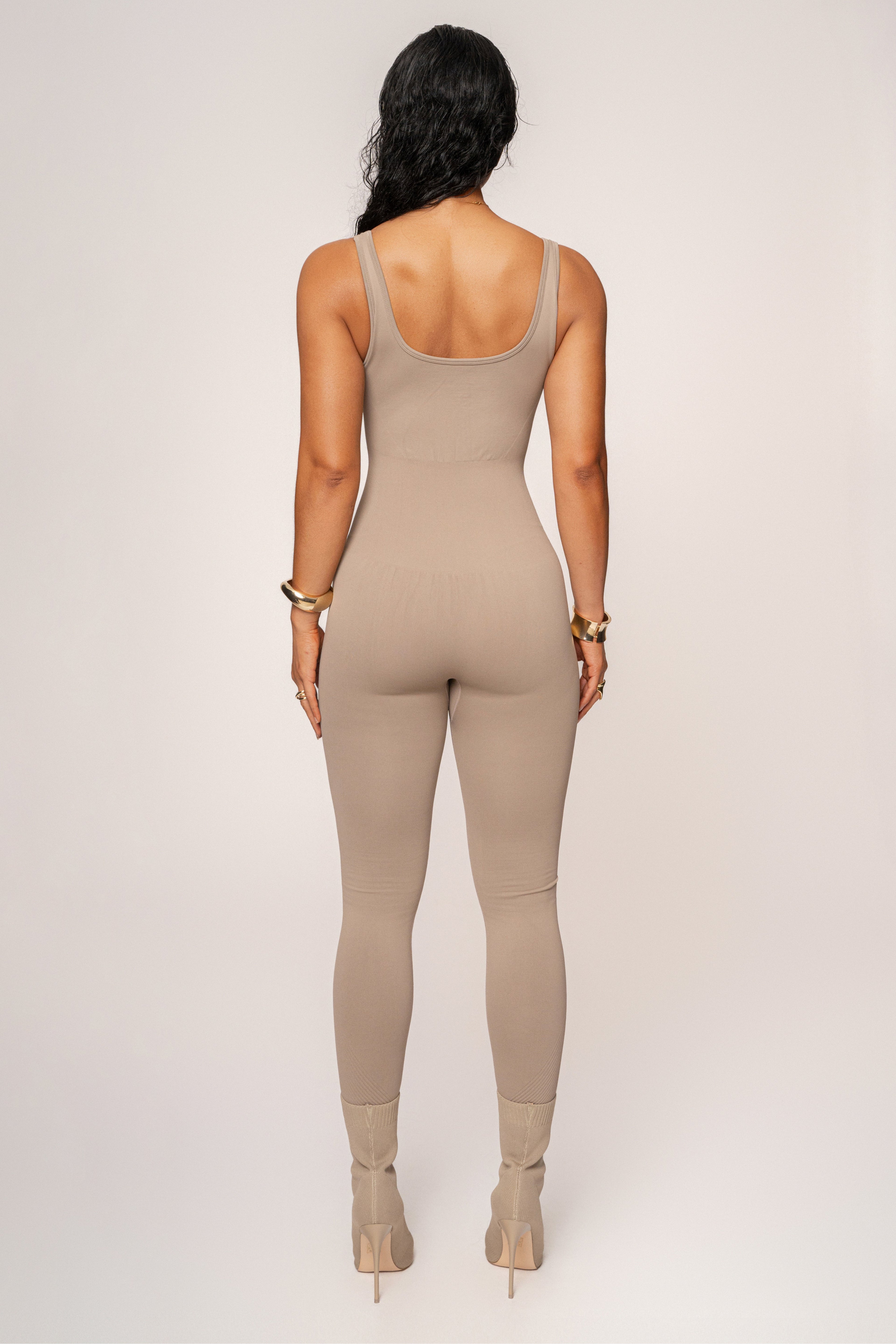 Beige Pure Form Jumpsuit