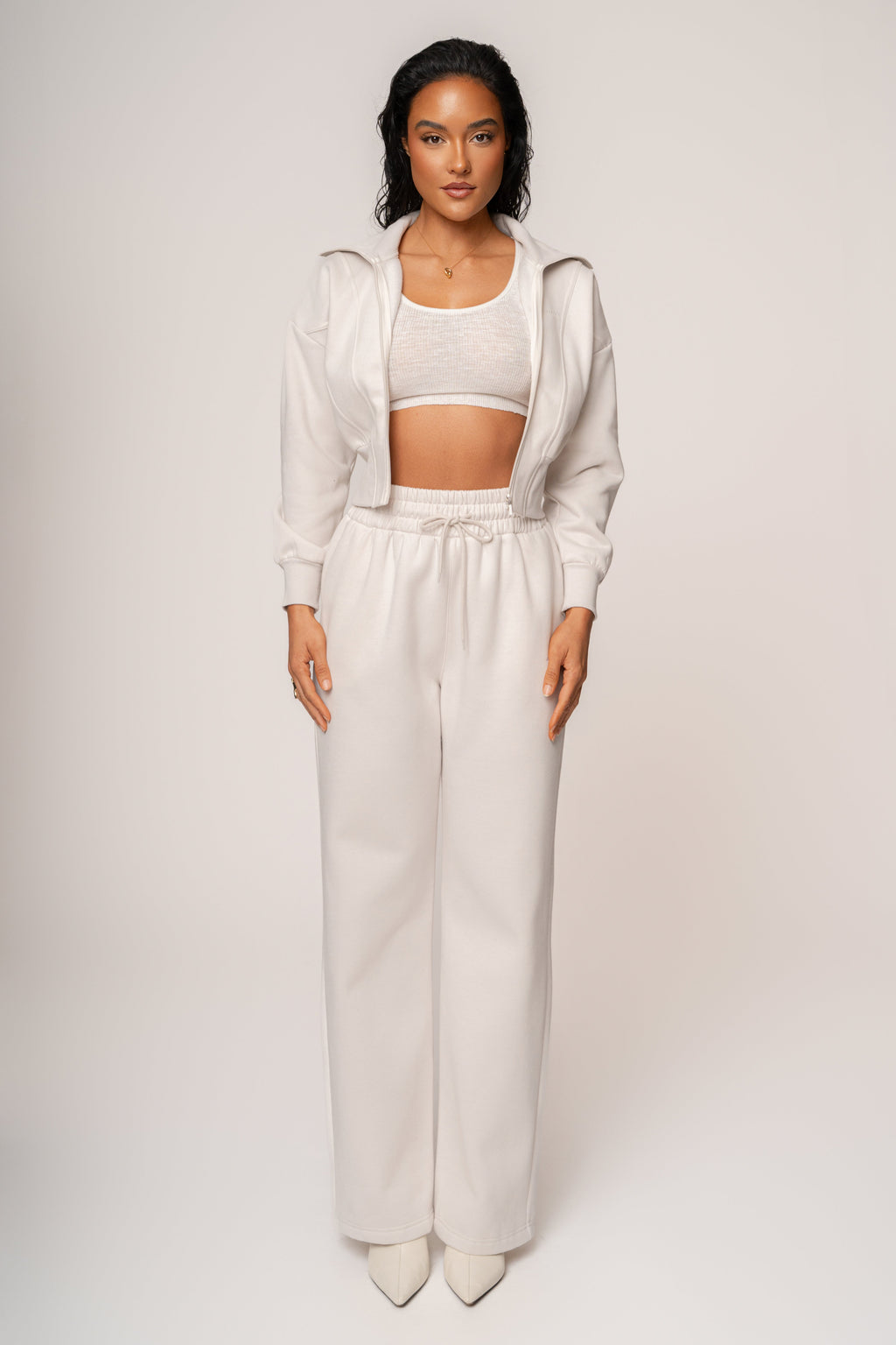 Bone JLUXLABEL Logo Fleece Pants