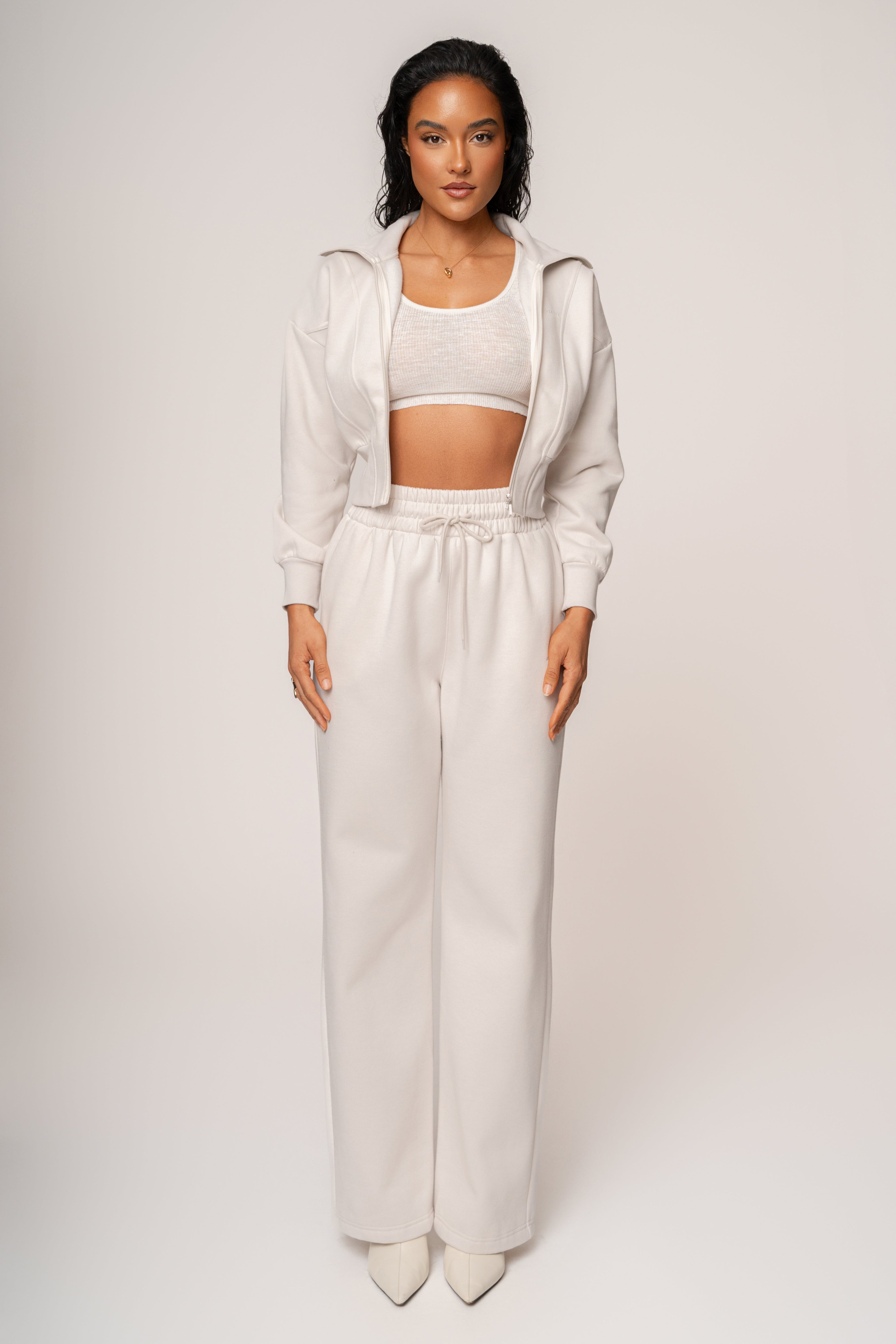 Bone JLUXLABEL Logo Fleece Pants