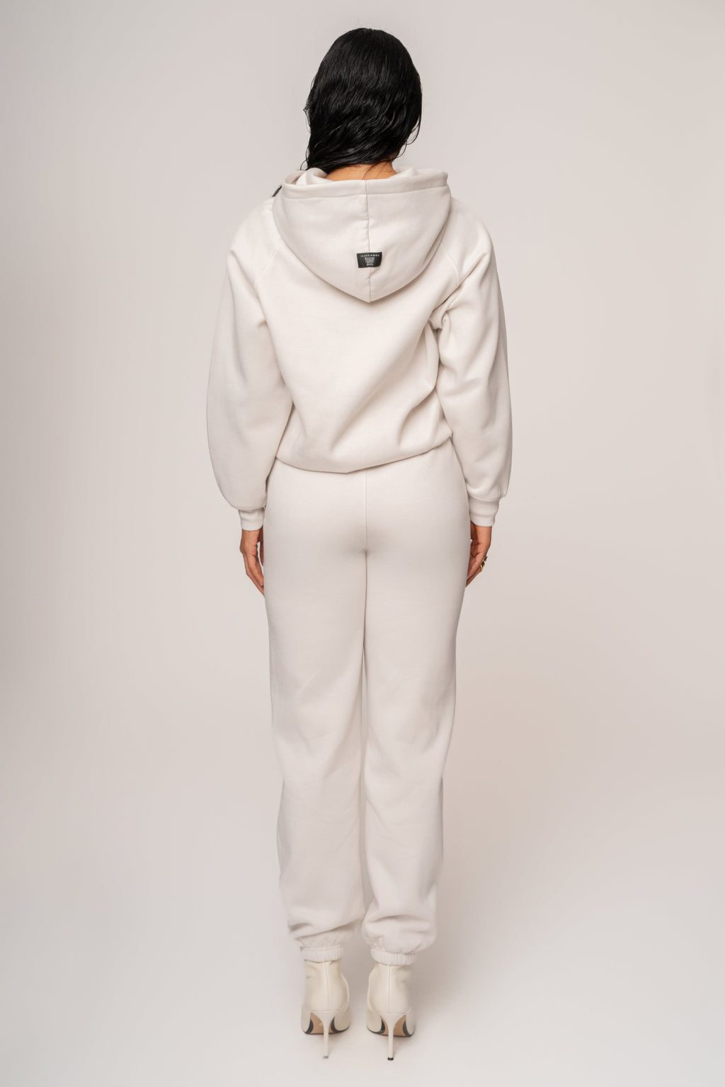 Bone JLUXLABEL Logo Pullover Hoodie