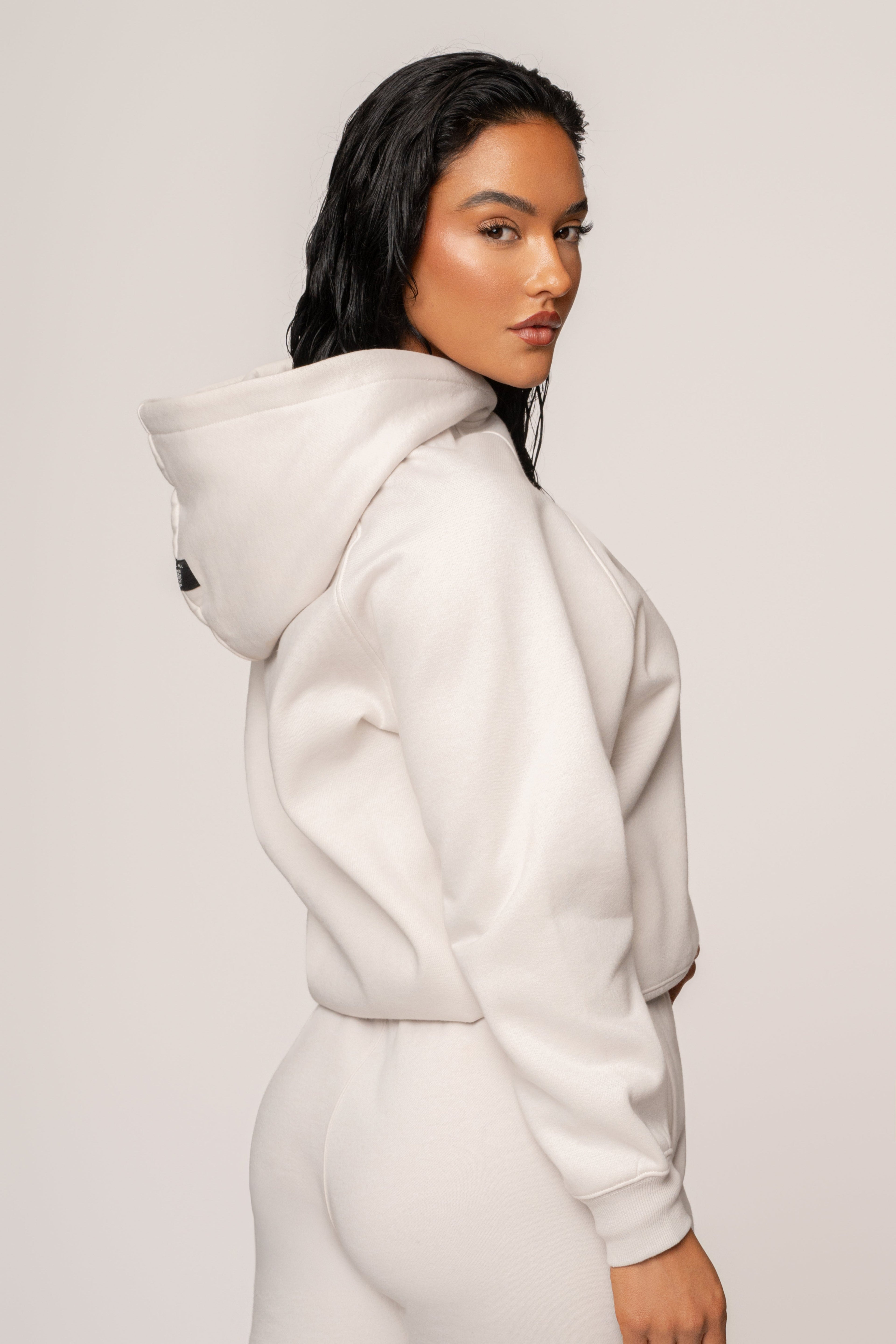 Bone JLUXLABEL Logo Pullover Hoodie