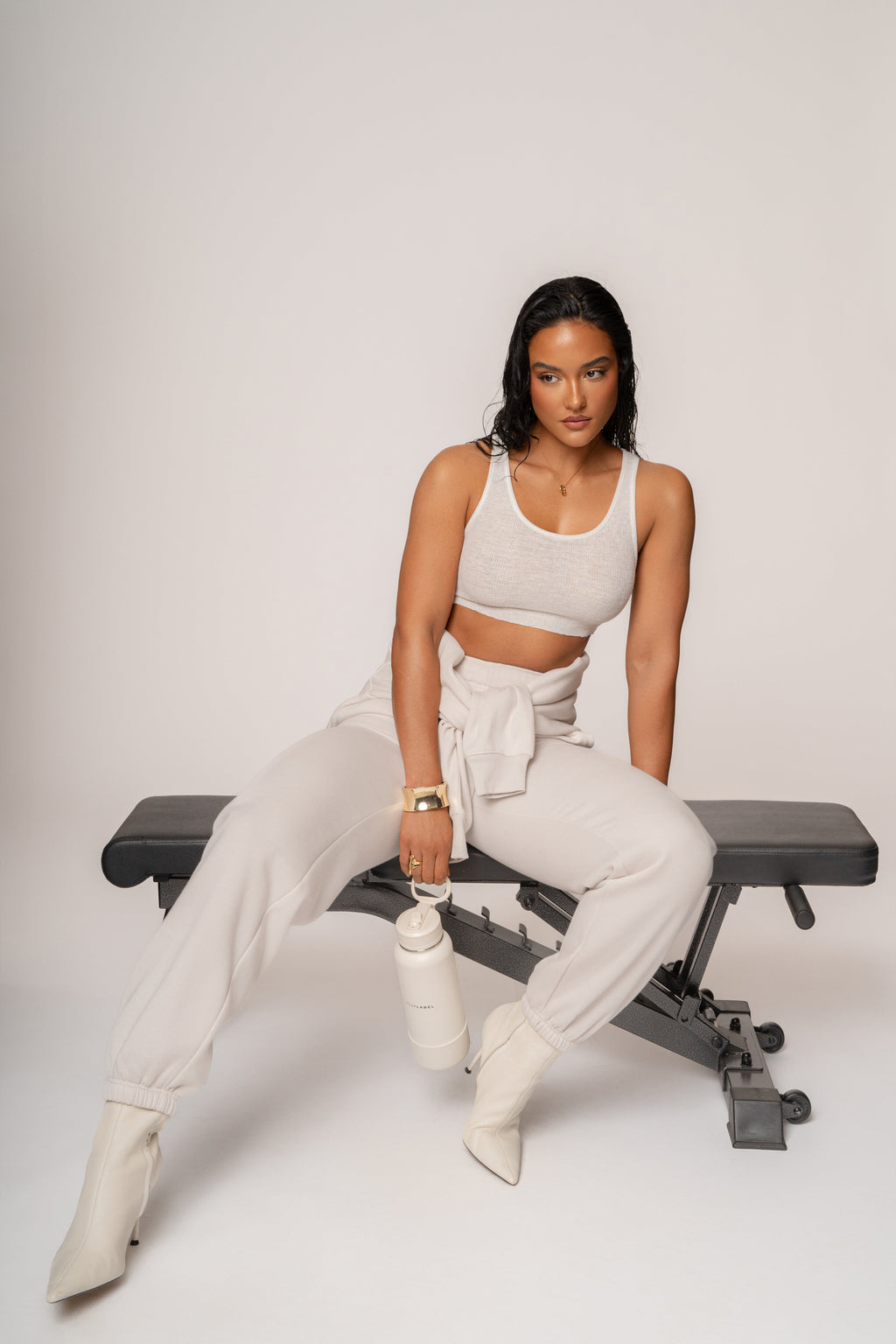 Bone JLUXLABEL Logo Sweatpants