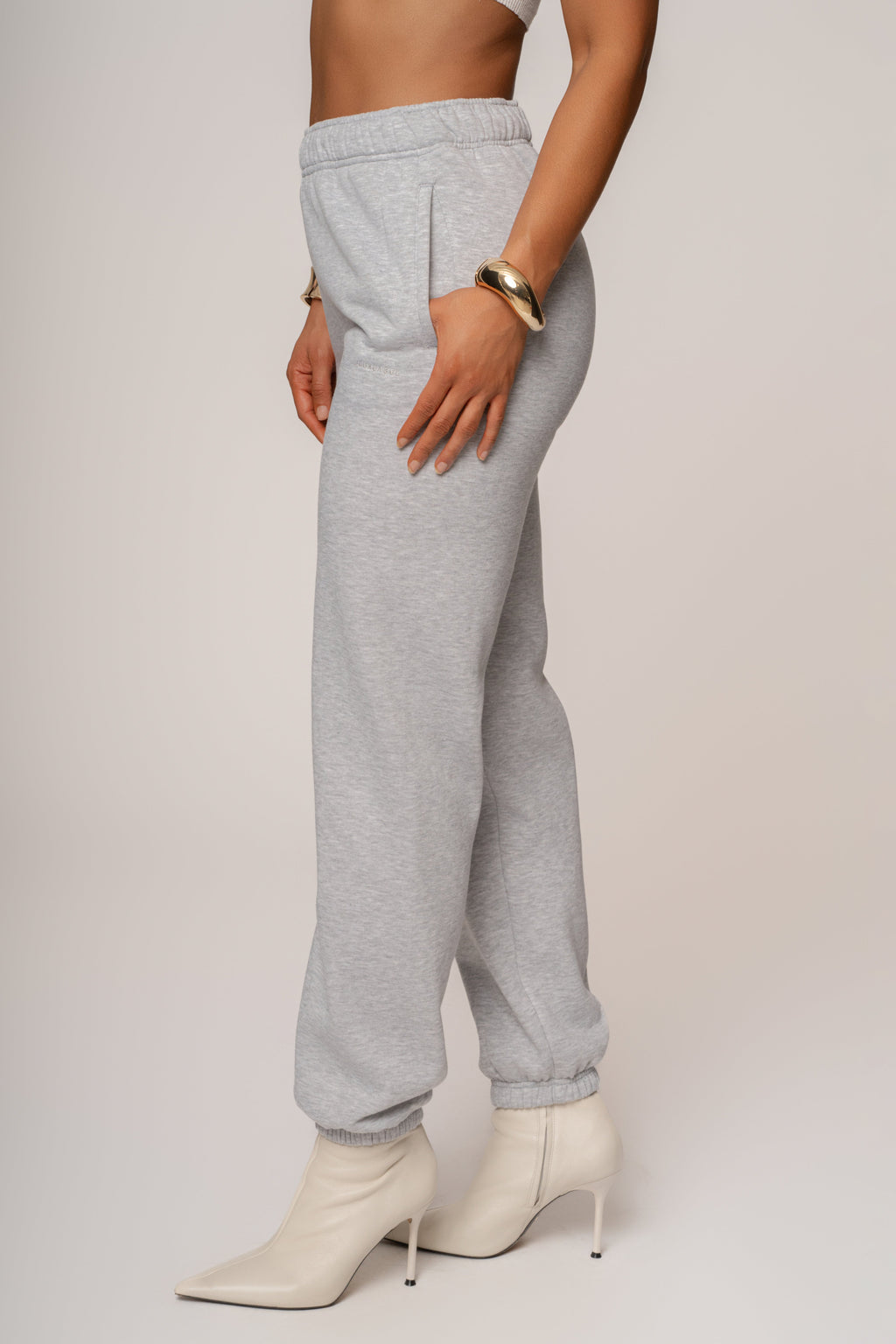 Heather Grey JLUXLABEL Logo Sweatpants