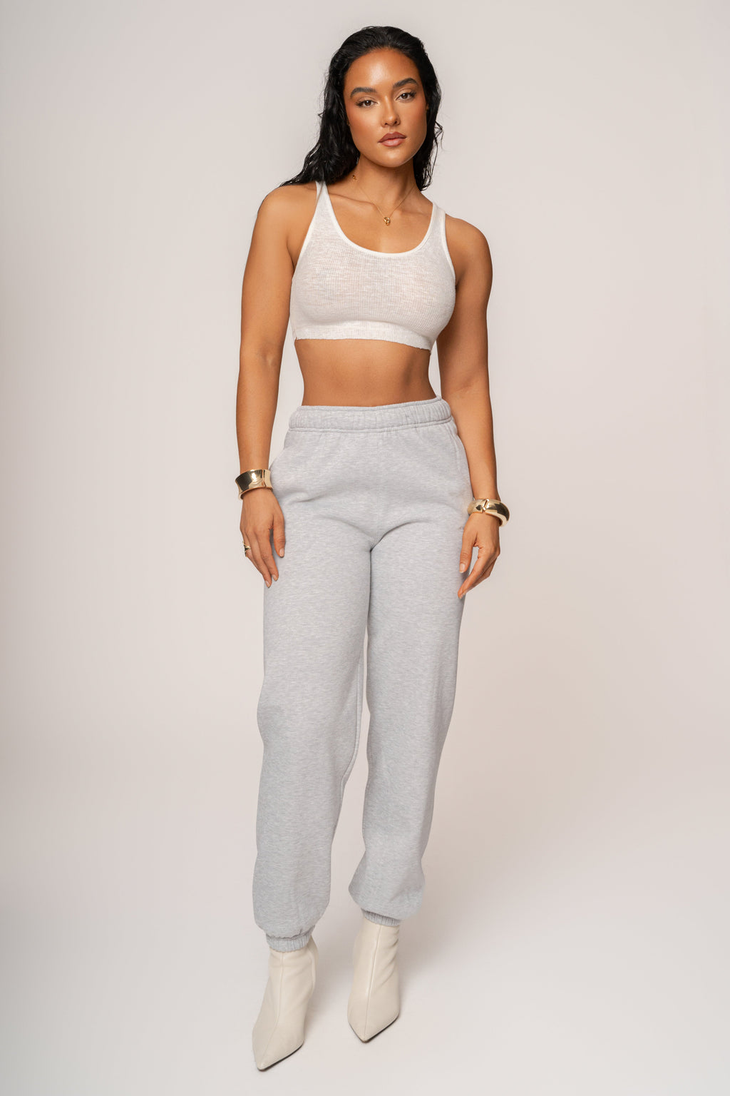 Heather Grey JLUXLABEL Logo Sweatpants