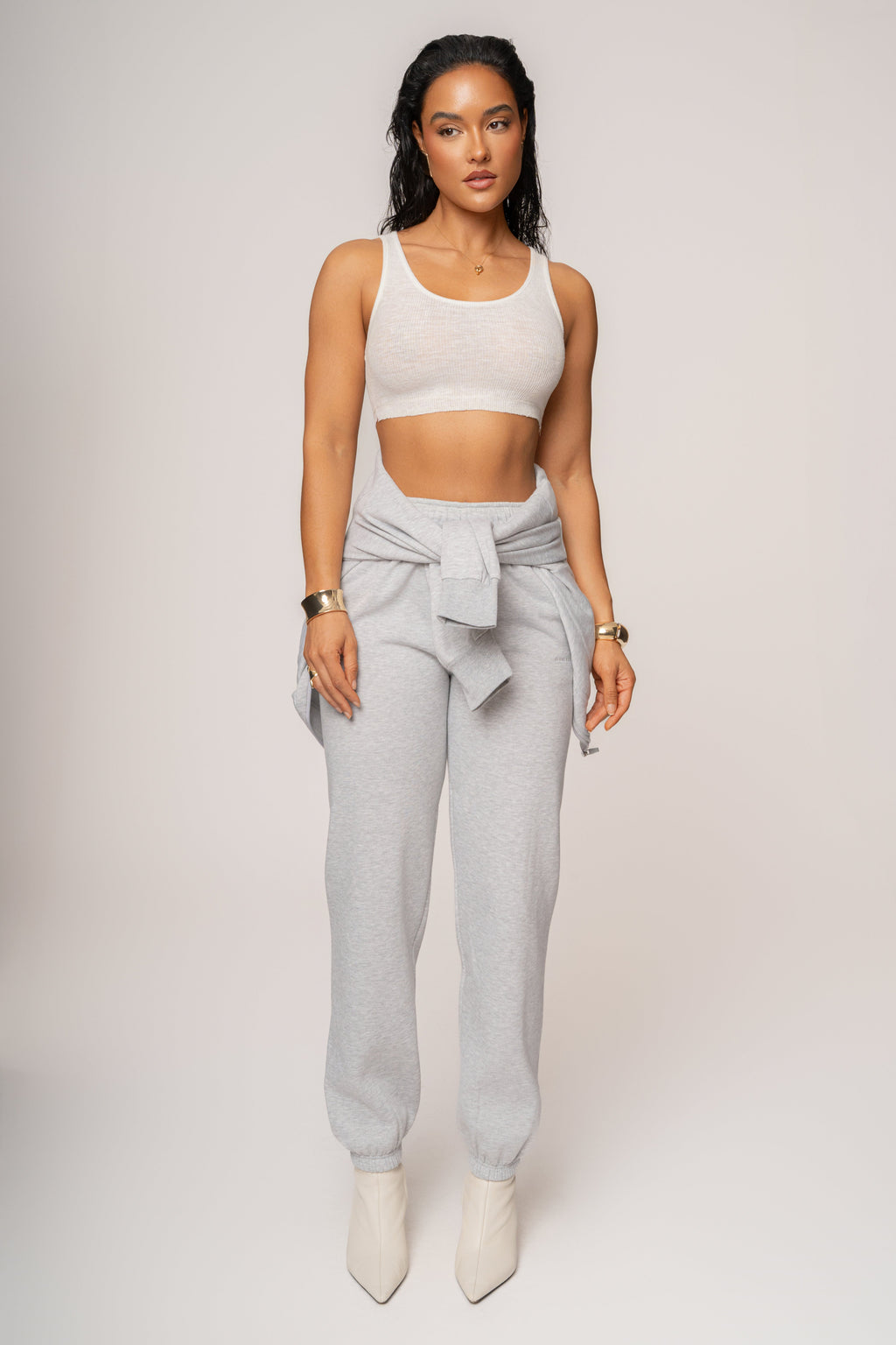 Heather Grey JLUXLABEL Logo Sweatpants