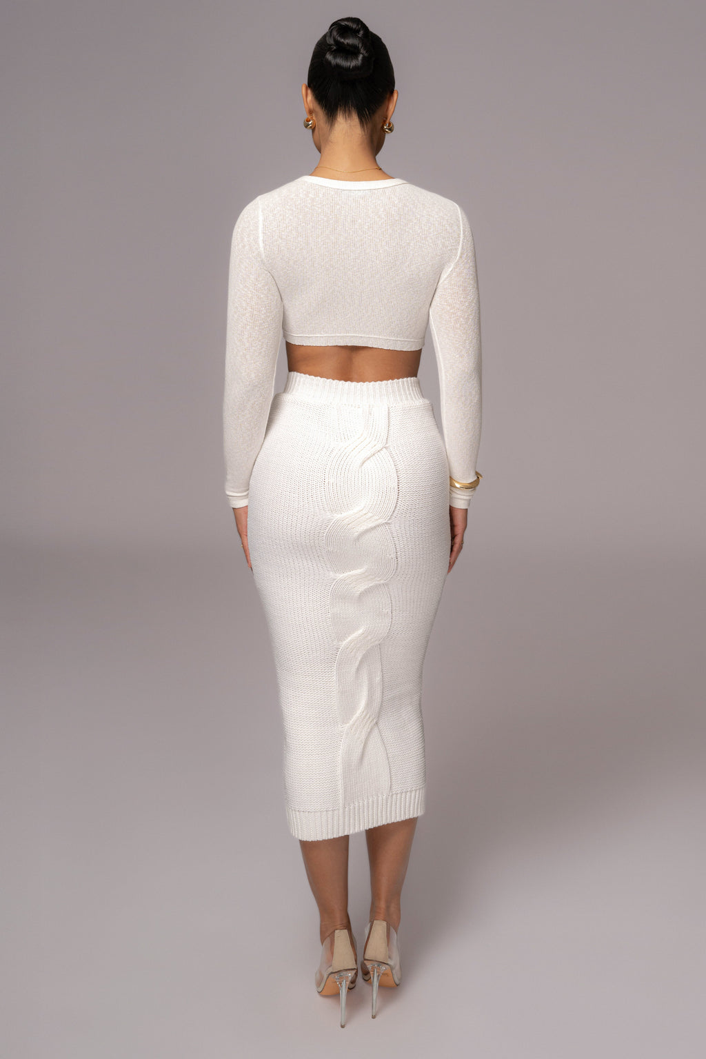 Milk Merine Knit Midi Skirt