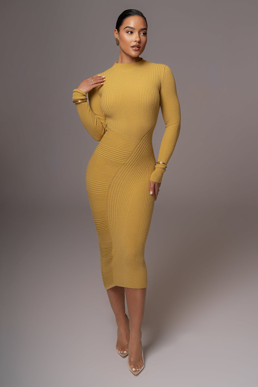 Lime Eliz Midi Dress