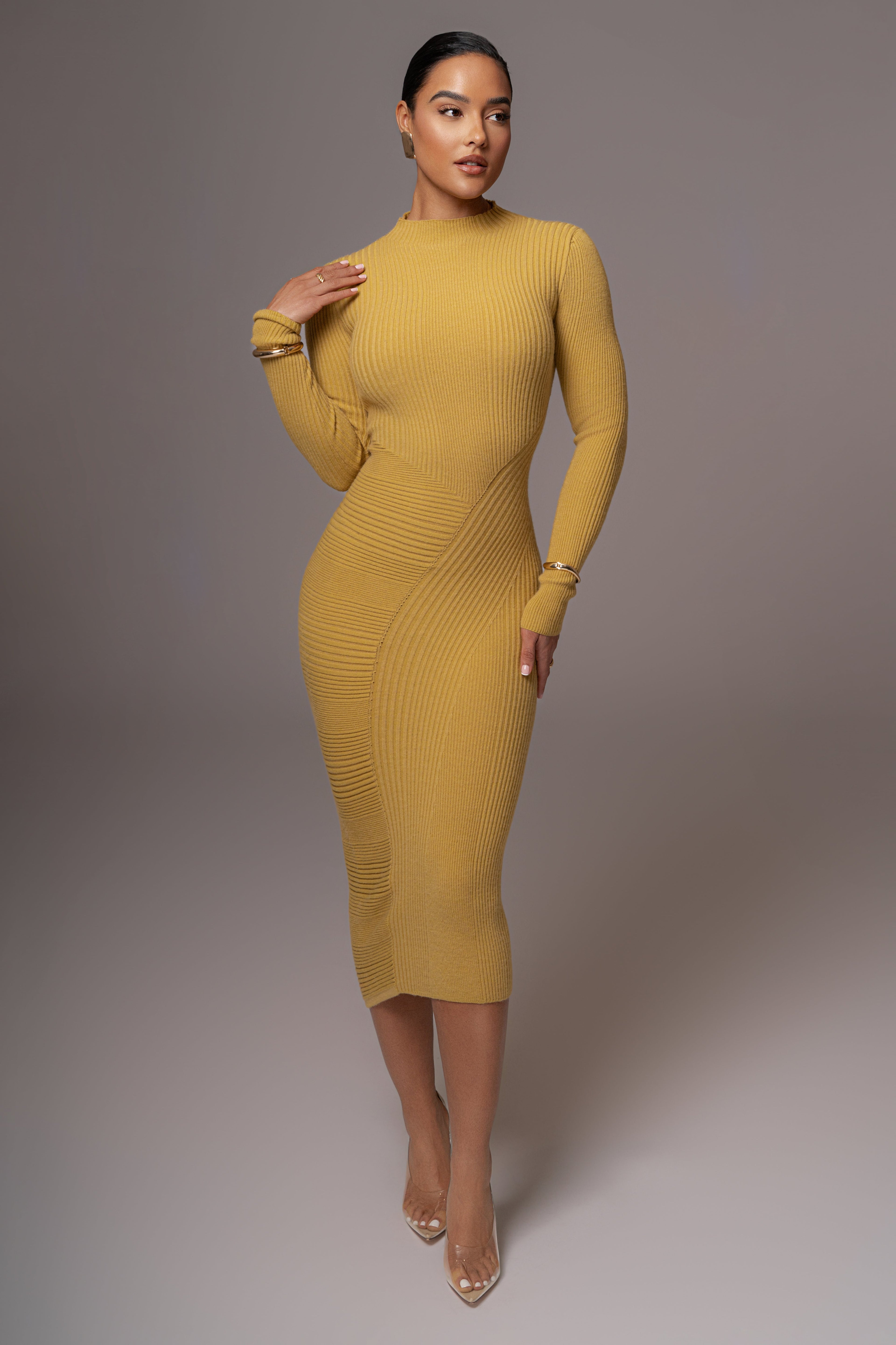 Lime Eliz Midi Dress