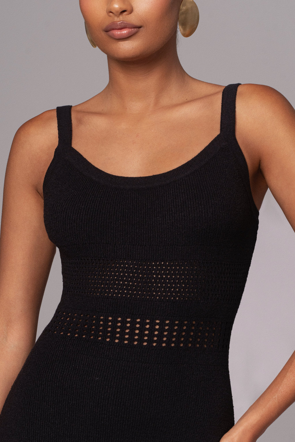 Black Palm Springs Knit Maxi Dress