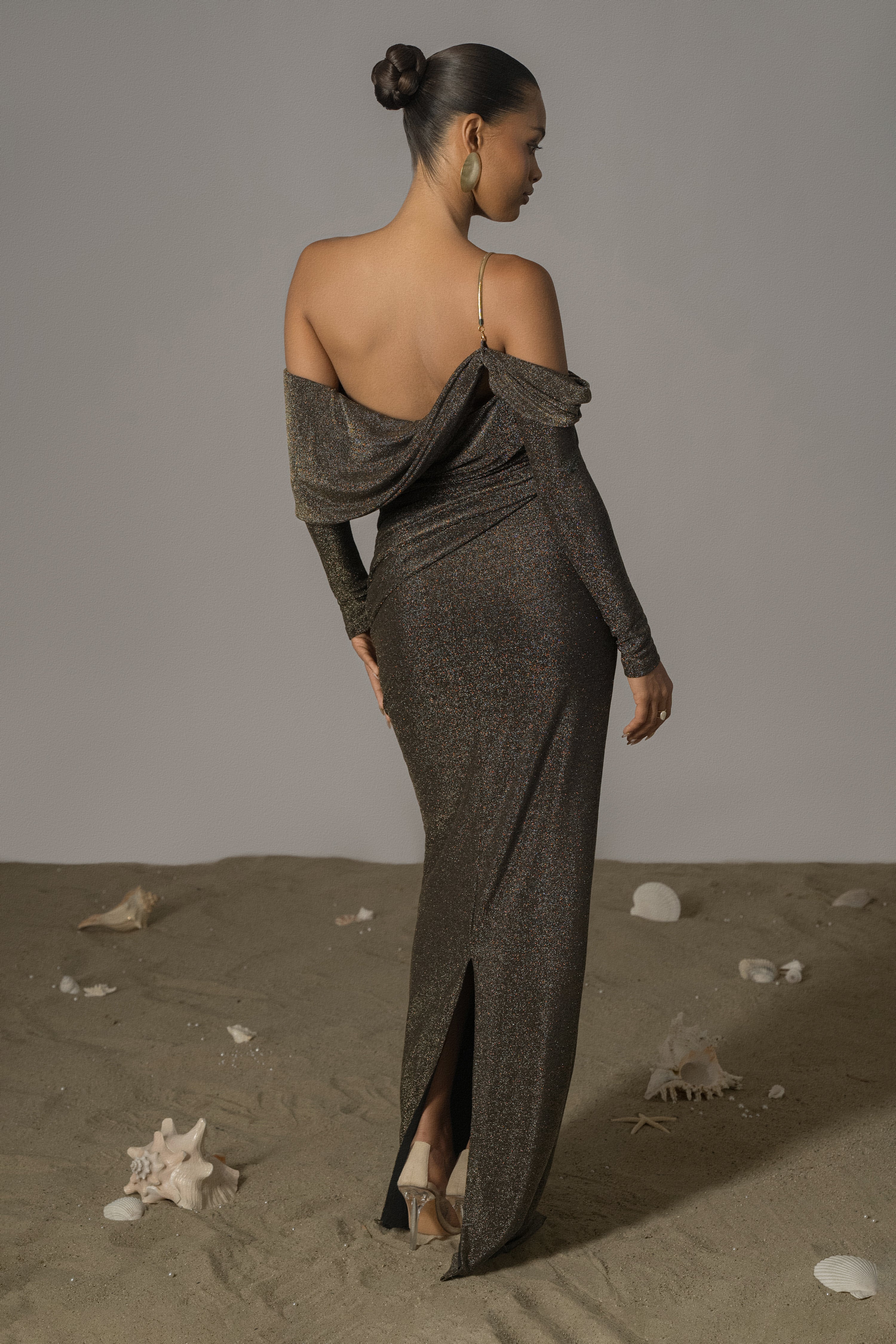 Gold Serina Maxi Dress
