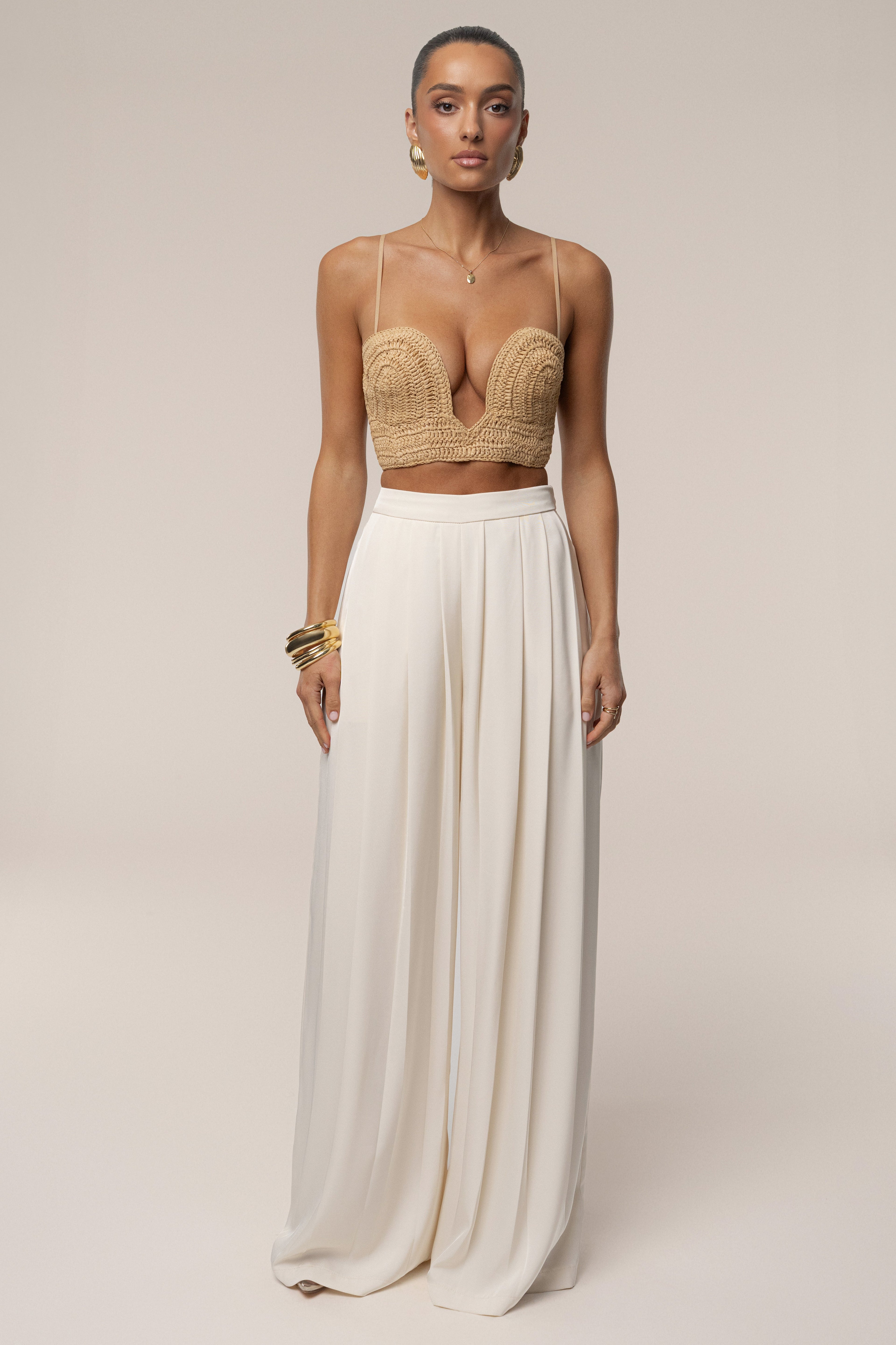 Beige Sail Away Texture Bustier