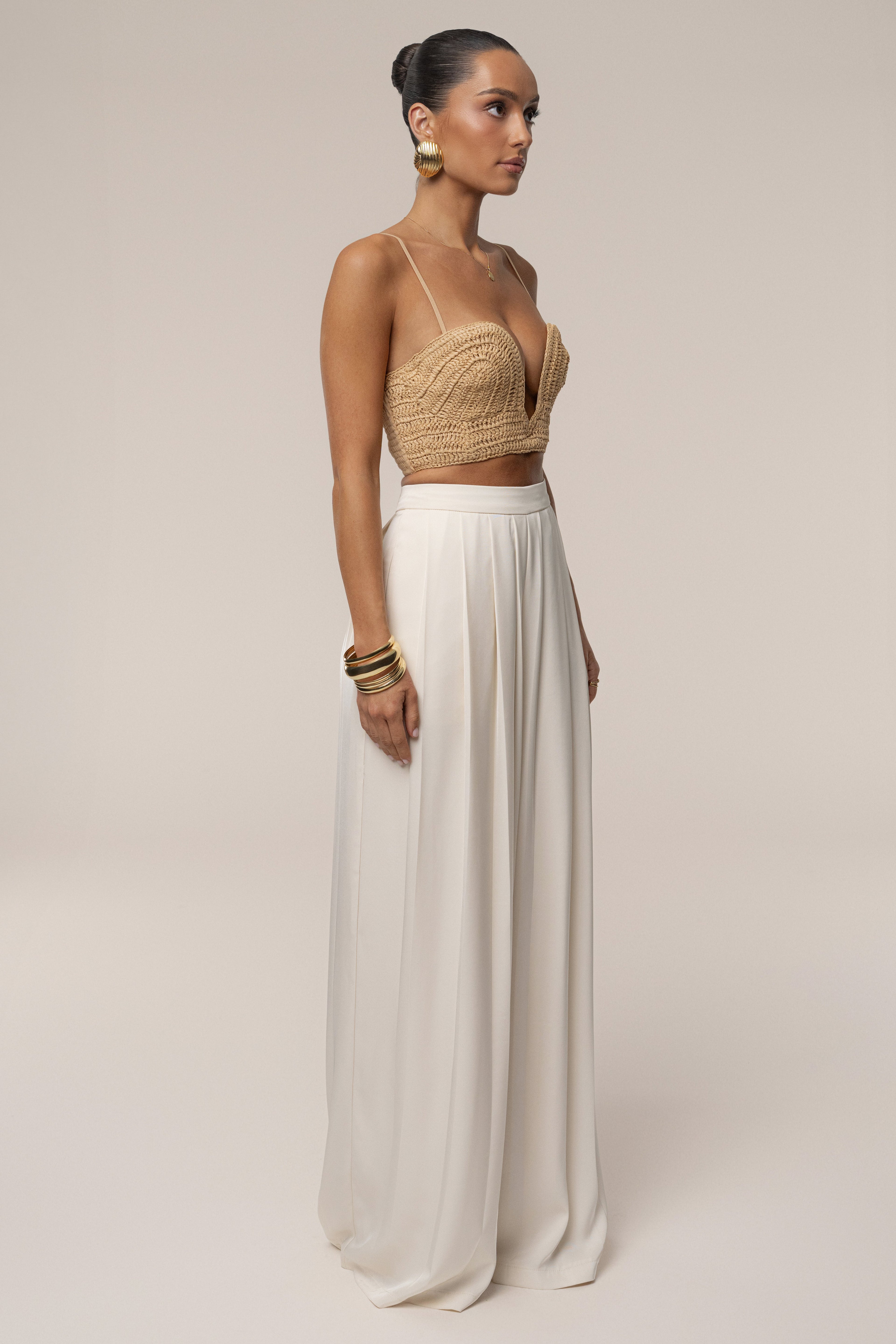 Beige Sail Away Texture Bustier